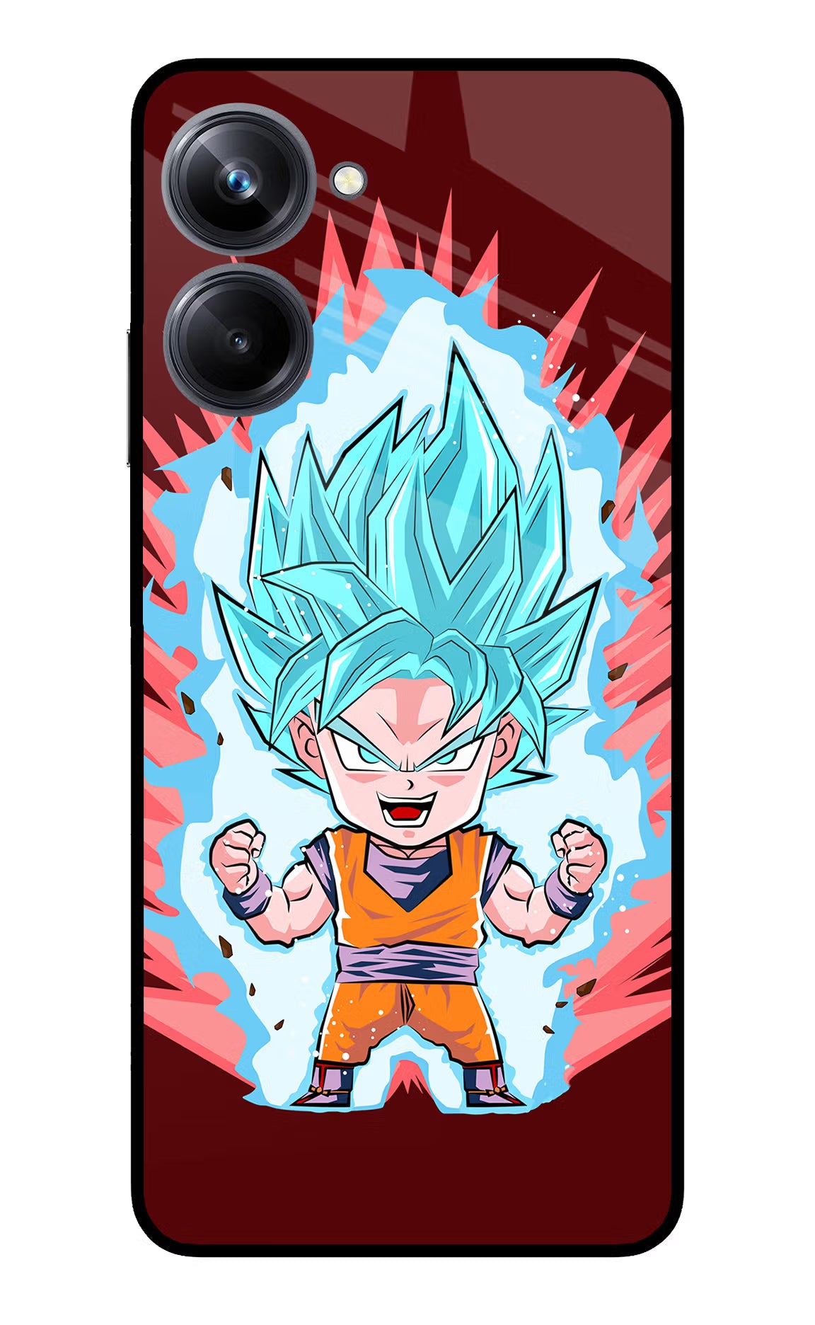 Goku Little Realme 10 Pro 5G Glass Case - Goku Little Realme 10 Pro 5G Glass Case Goku Little Realme 10 Pro 5G Glass Case