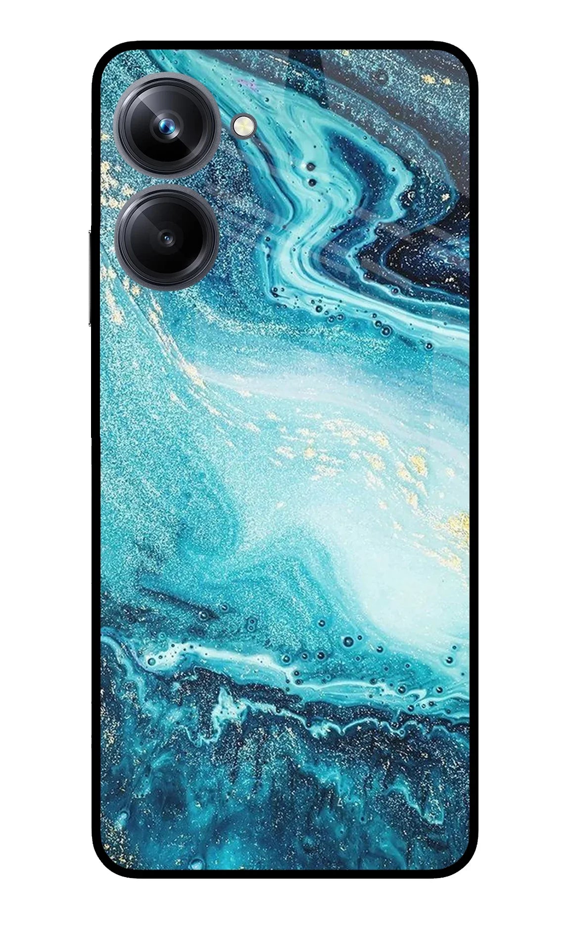Blue Glitter Marble Realme 10 Pro 5G Glass Case - Blue Glitter Marble Realme 10 Pro 5G Glass Case Blue Glitter Marble Realme 10 Pro 5G Glass Case