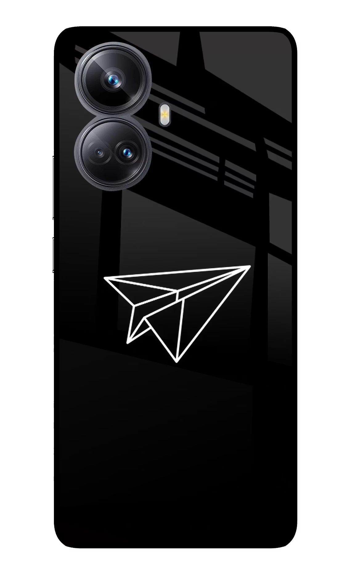 Paper Plane White Realme 10 Pro+ 5G Glass Case - Paper Plane White Realme 10 Pro+ 5G Glass Case Paper Plane White Realme 10 Pro+ 5G Glass Case