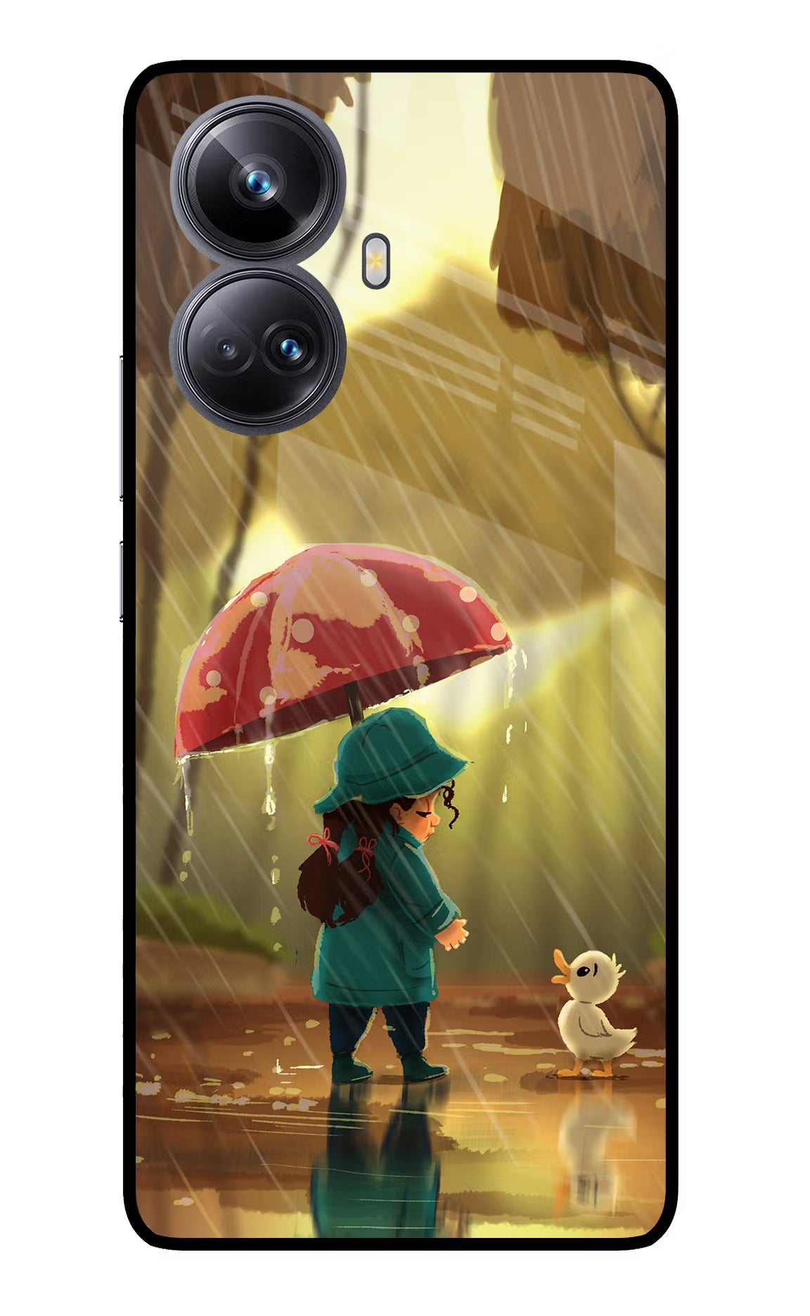 Rainy Day Realme 10 Pro+ 5G Glass Case - Rainy Day Realme 10 Pro+ 5G Glass Case Rainy Day Realme 10 Pro+ 5G Glass Case