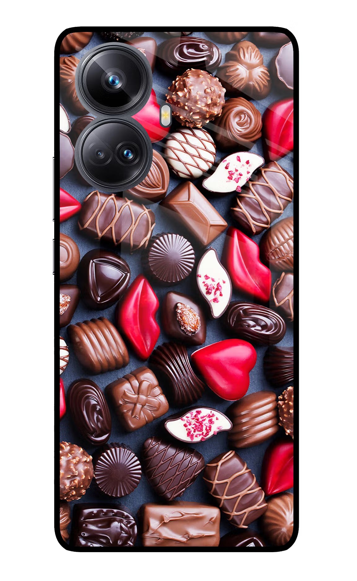 Chocolates Realme 10 Pro+ 5G Glass Case - Chocolates Realme 10 Pro+ 5G Glass Case Chocolates Realme 10 Pro+ 5G Glass Case
