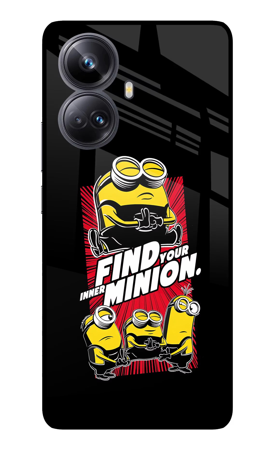 Find your inner Minion Realme 10 Pro+ 5G Glass Case - Find your inner Minion Realme 10 Pro+ 5G Glass Case Find your inner Minion Realme 10 Pro+ 5G Glass Case