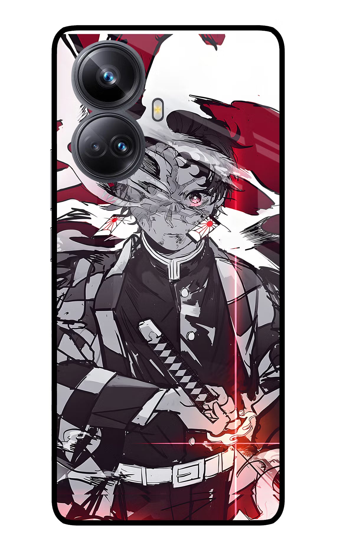 Demon Slayer Realme 10 Pro+ 5G Glass Case - Demon Slayer Realme 10 Pro+ 5G Glass Case Demon Slayer Realme 10 Pro+ 5G Glass Case