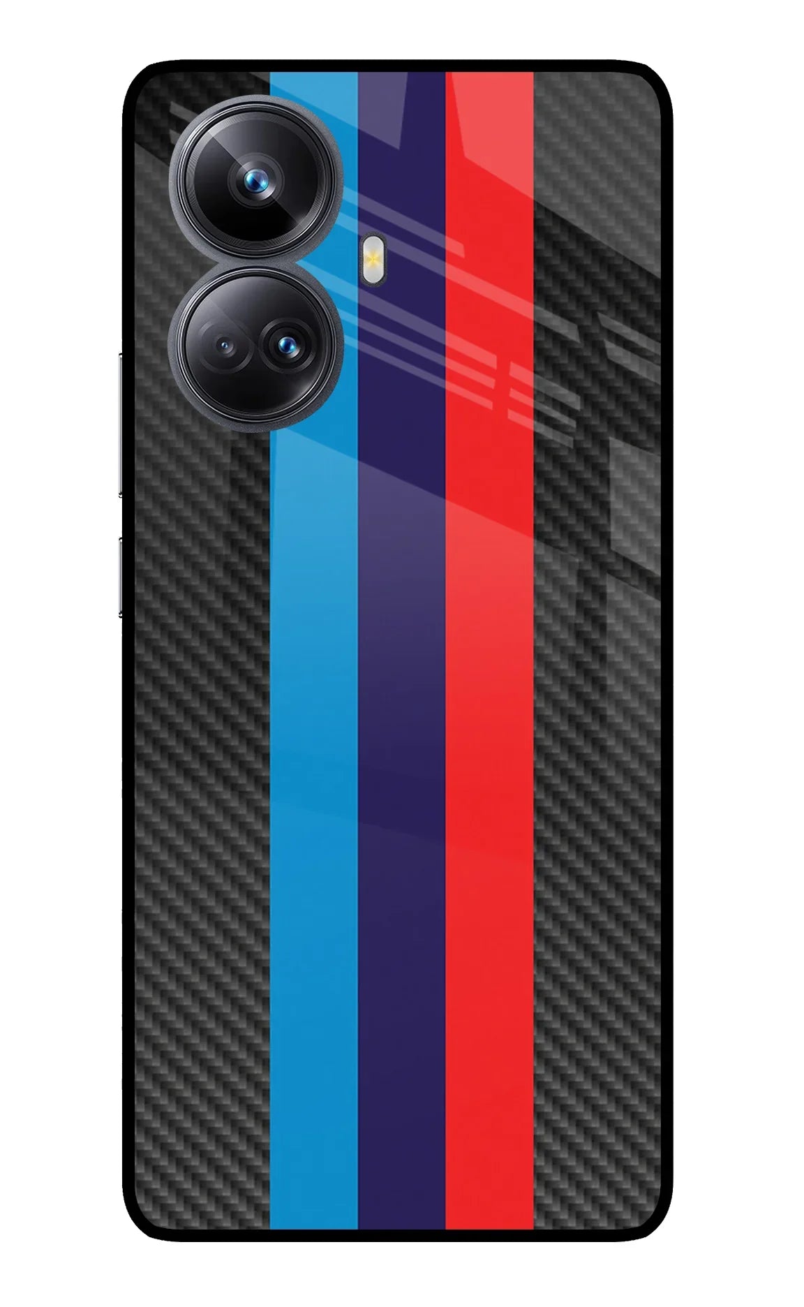 BMW Stripes Pattern Realme 10 Pro+ 5G Glass Case - BMW Stripes Pattern Realme 10 Pro+ 5G Glass Case BMW Stripes Pattern Realme 10 Pro+ 5G Glass Case