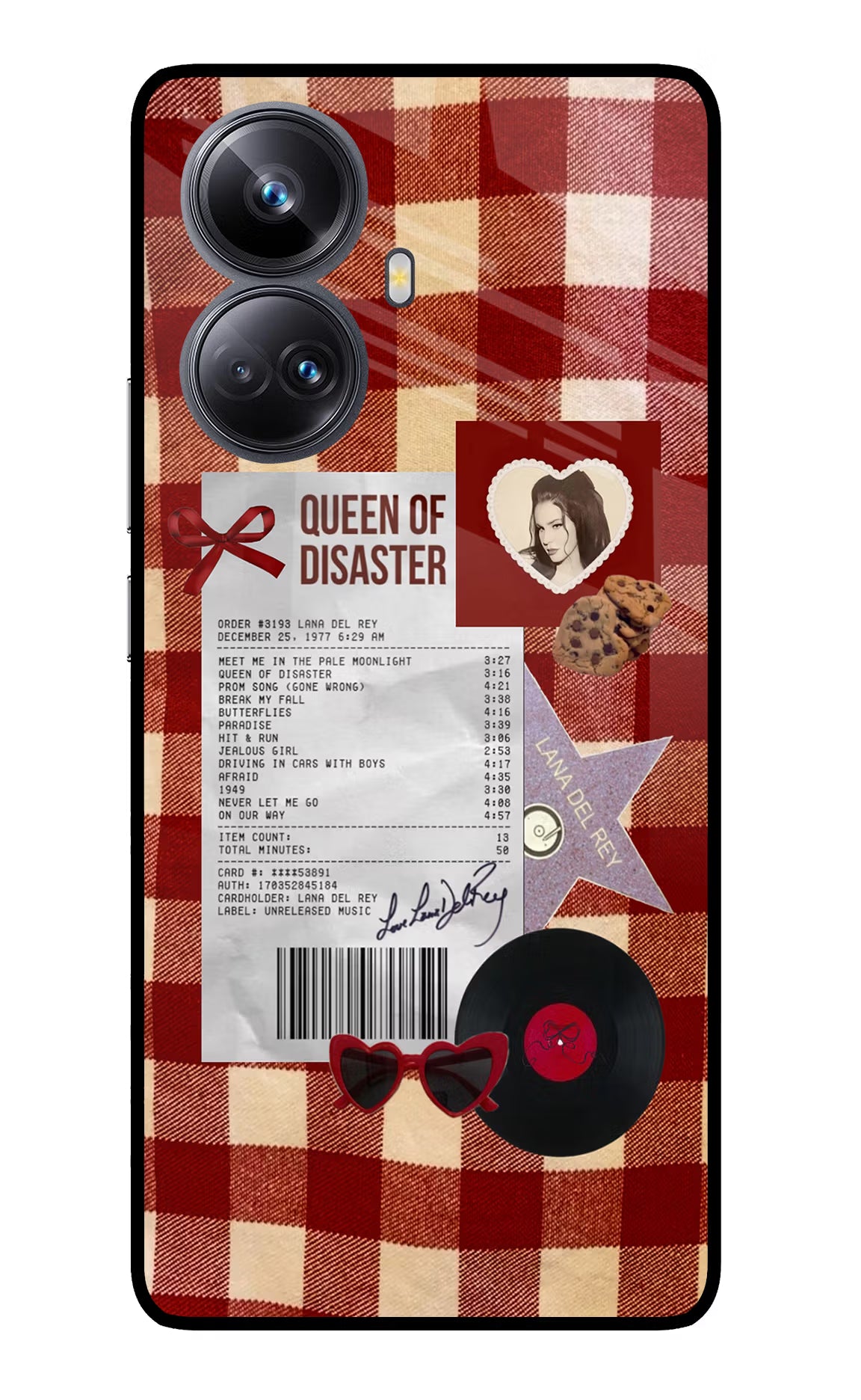 Queen of Disaster Realme 10 Pro+ 5G Glass Case - Queen of Disaster Realme 10 Pro+ 5G Glass Case Queen of Disaster Realme 10 Pro+ 5G Glass Case