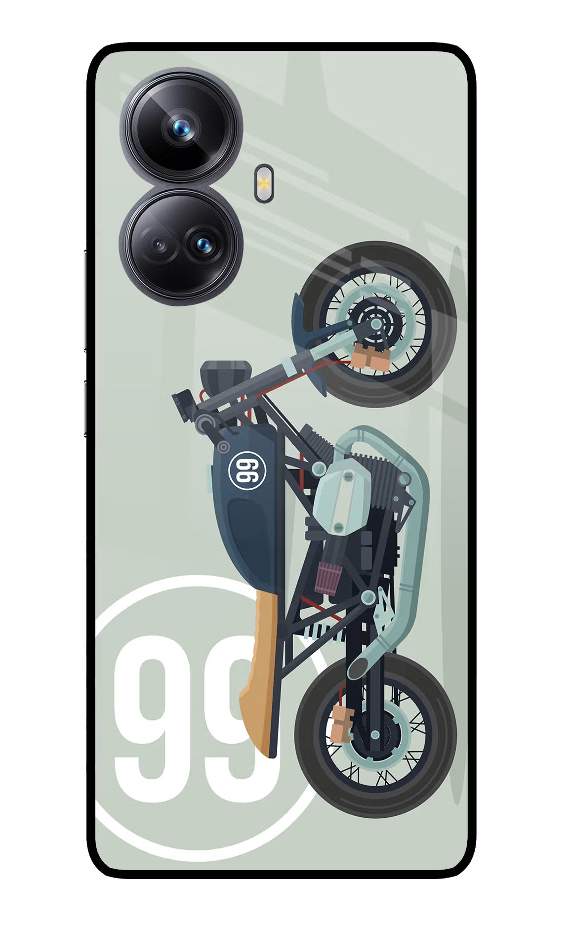 Classic Cafe Racer 99 Realme 10 Pro+ 5G Glass Case - Classic Cafe Racer 99 Realme 10 Pro+ 5G Glass Case Classic Cafe Racer 99 Realme 10 Pro+ 5G Glass Case