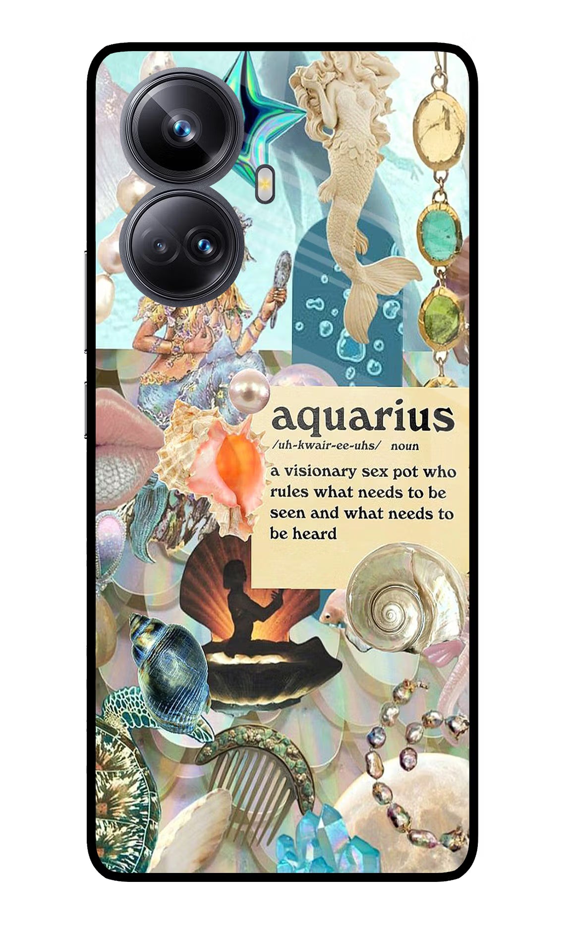 Aquarius Zodiac Realme 10 Pro+ 5G Glass Case - Aquarius Zodiac Realme 10 Pro+ 5G Glass Case Aquarius Zodiac Realme 10 Pro+ 5G Glass Case