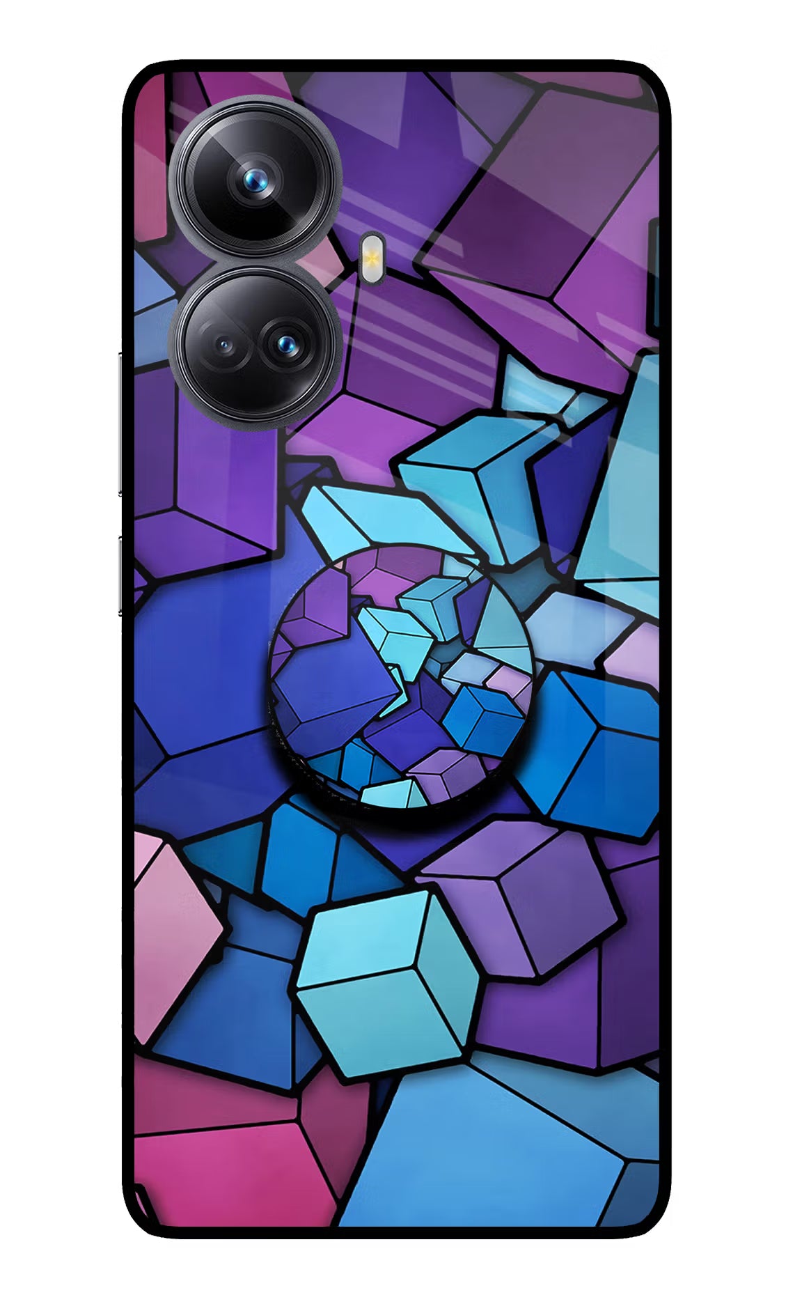 Cubic Abstract Realme 10 Pro+ 5G Glass Case - Cubic Abstract Realme 10 Pro+ 5G Glass Case Cubic Abstract Realme 10 Pro+ 5G Glass Case