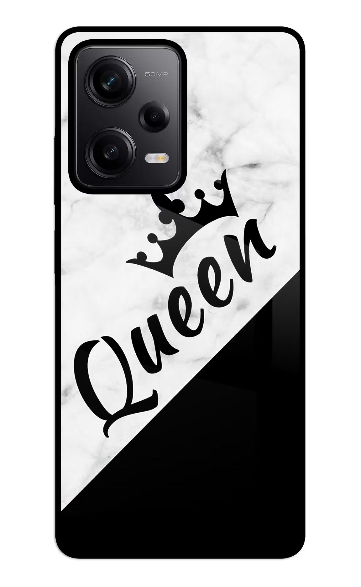 Queen Redmi Note 12 5G Glass Case - Queen Redmi Note 12 5G Glass Case Queen Redmi Note 12 5G Glass Case