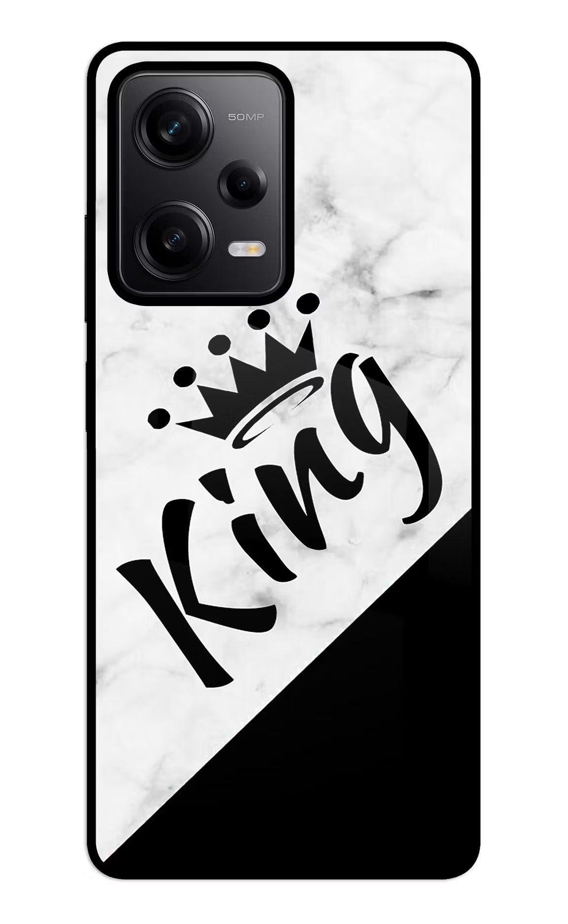 King Redmi Note 12 5G Glass Case - King Redmi Note 12 5G Glass Case King Redmi Note 12 5G Glass Case