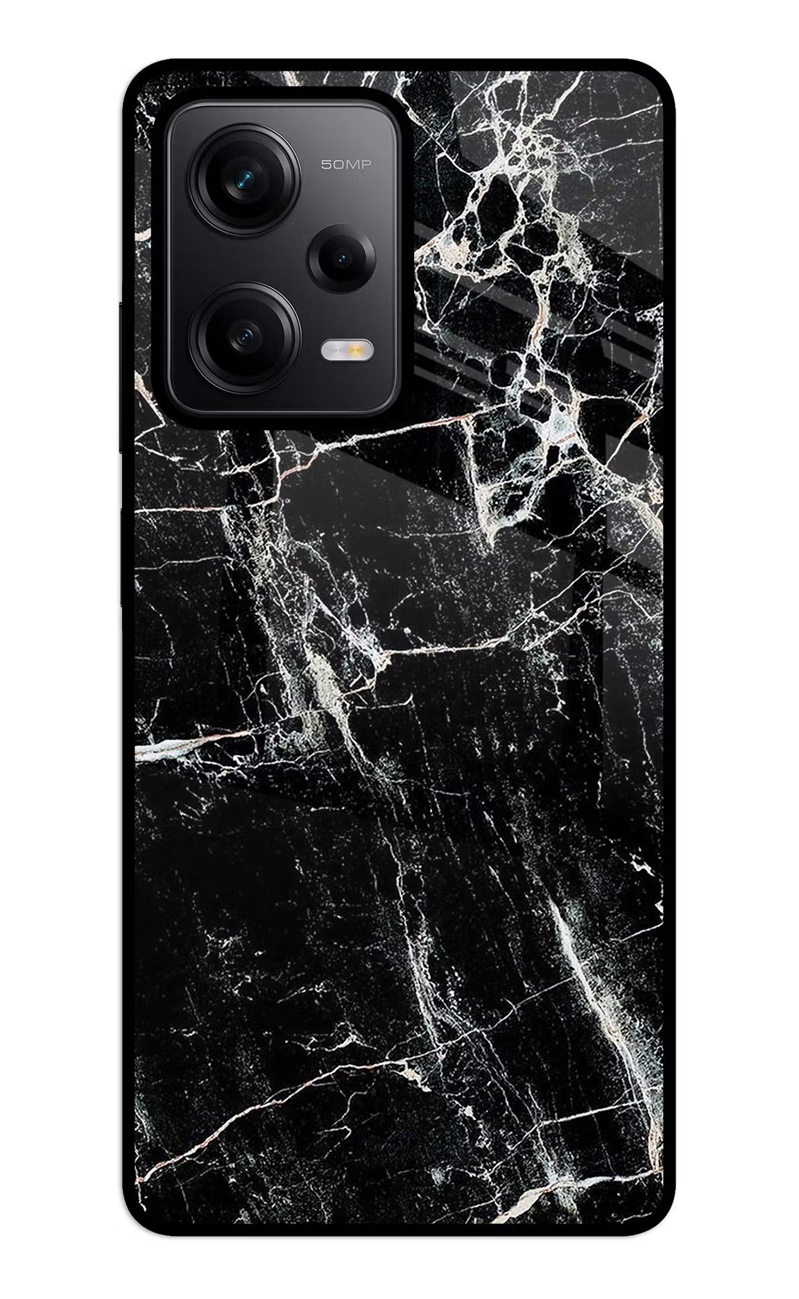 Black Marble Texture Redmi Note 12 5G Back Cover - Black Marble Texture Redmi Note 12 5G Glass Case Back Cover by Casekaro Black Marble Texture Redmi Note 12 5G Glass Case Back Cover by Casekaro