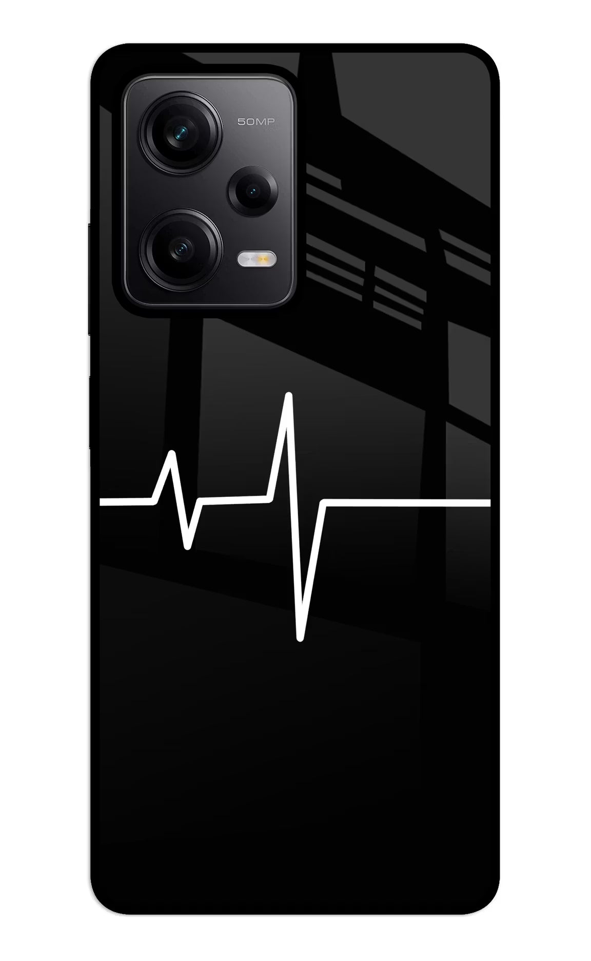 Heart Beats Redmi Note 12 5G Back Cover - Heart Beats Redmi Note 12 5G Glass Case Back Cover by Casekaro Heart Beats Redmi Note 12 5G Glass Case Back Cover by Casekaro