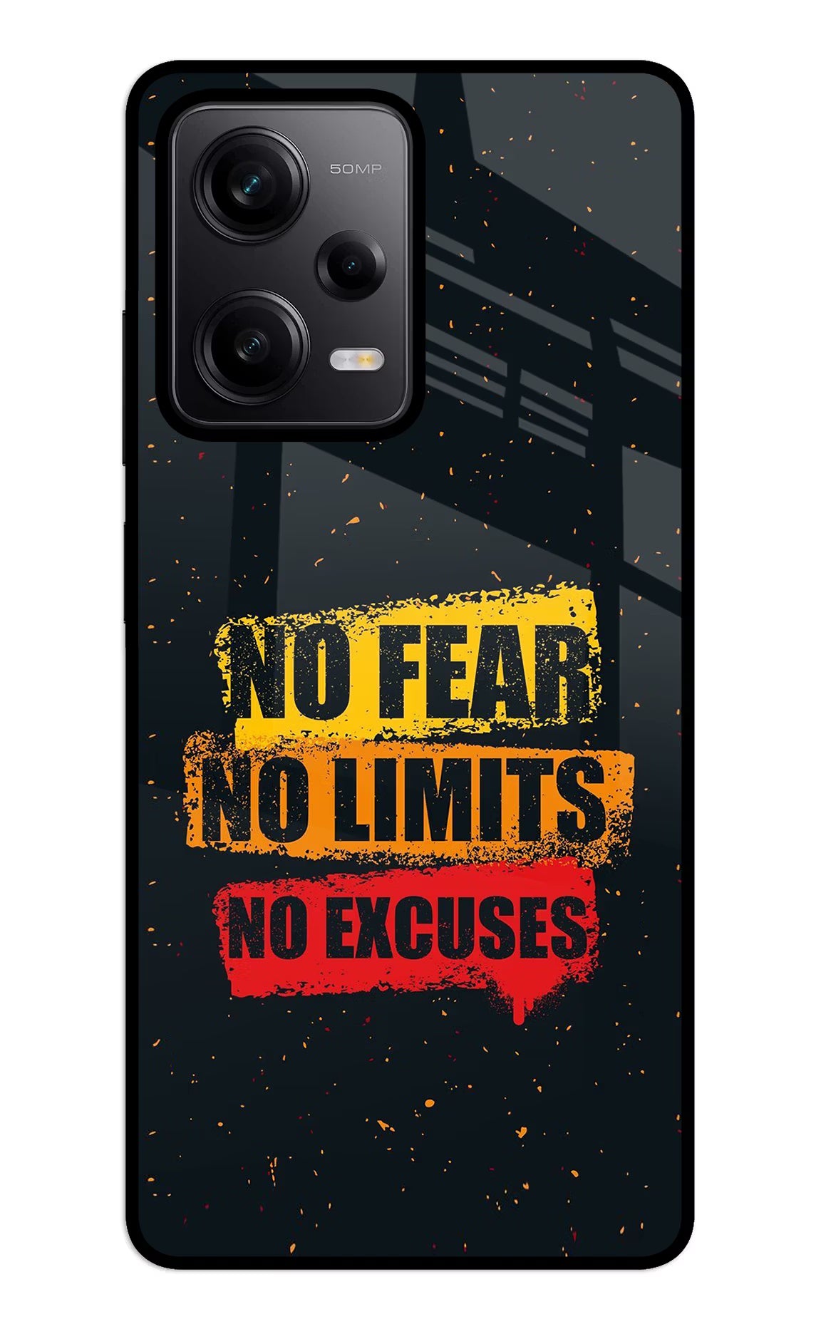No Fear No Limits No Excuse Redmi Note 12 5G Glass Case - No Fear No Limits No Excuse Redmi Note 12 5G Glass Case No Fear No Limits No Excuse Redmi Note 12 5G Glass Case