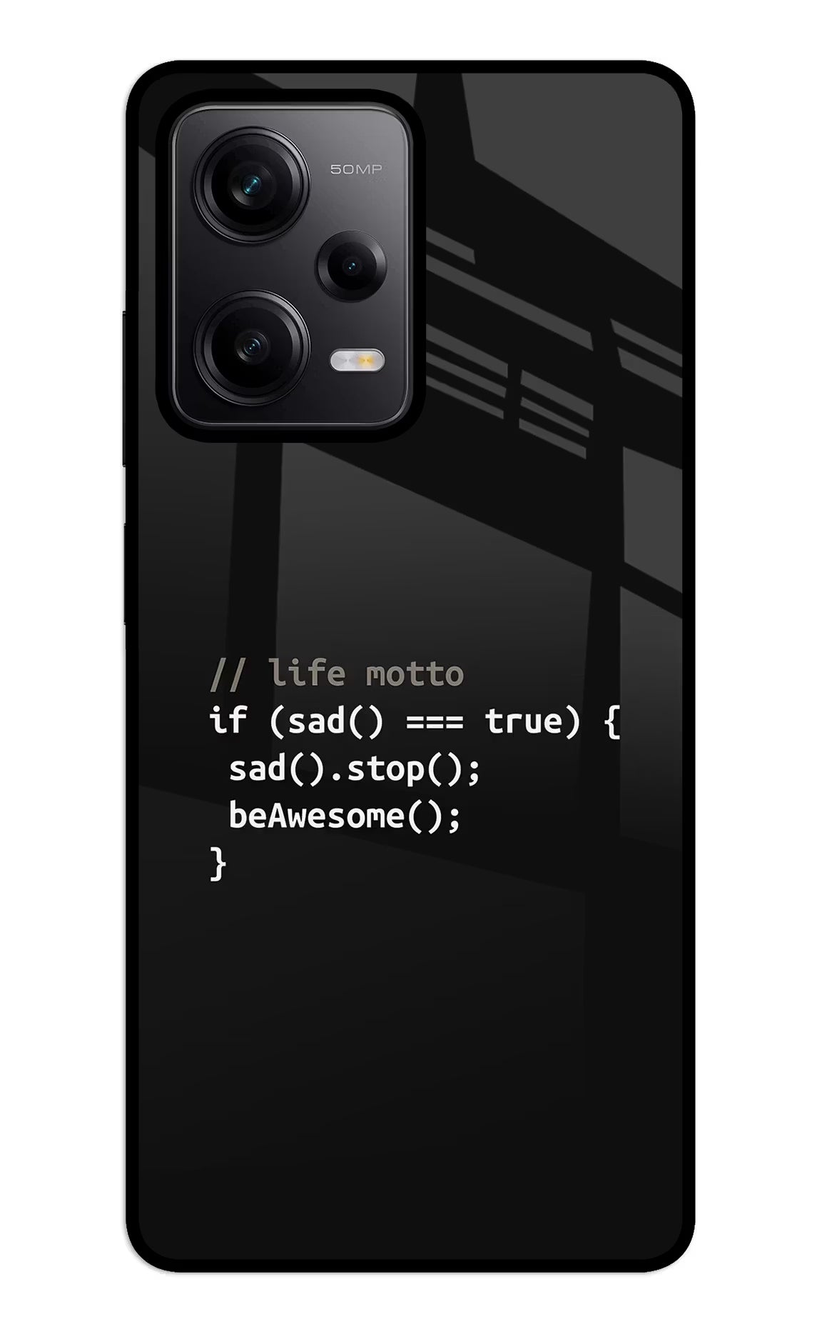 Life Motto Code Redmi Note 12 5G Back Cover - Life Motto Code Redmi Note 12 5G Glass Case Back Cover by Casekaro Life Motto Code Redmi Note 12 5G Glass Case Back Cover by Casekaro