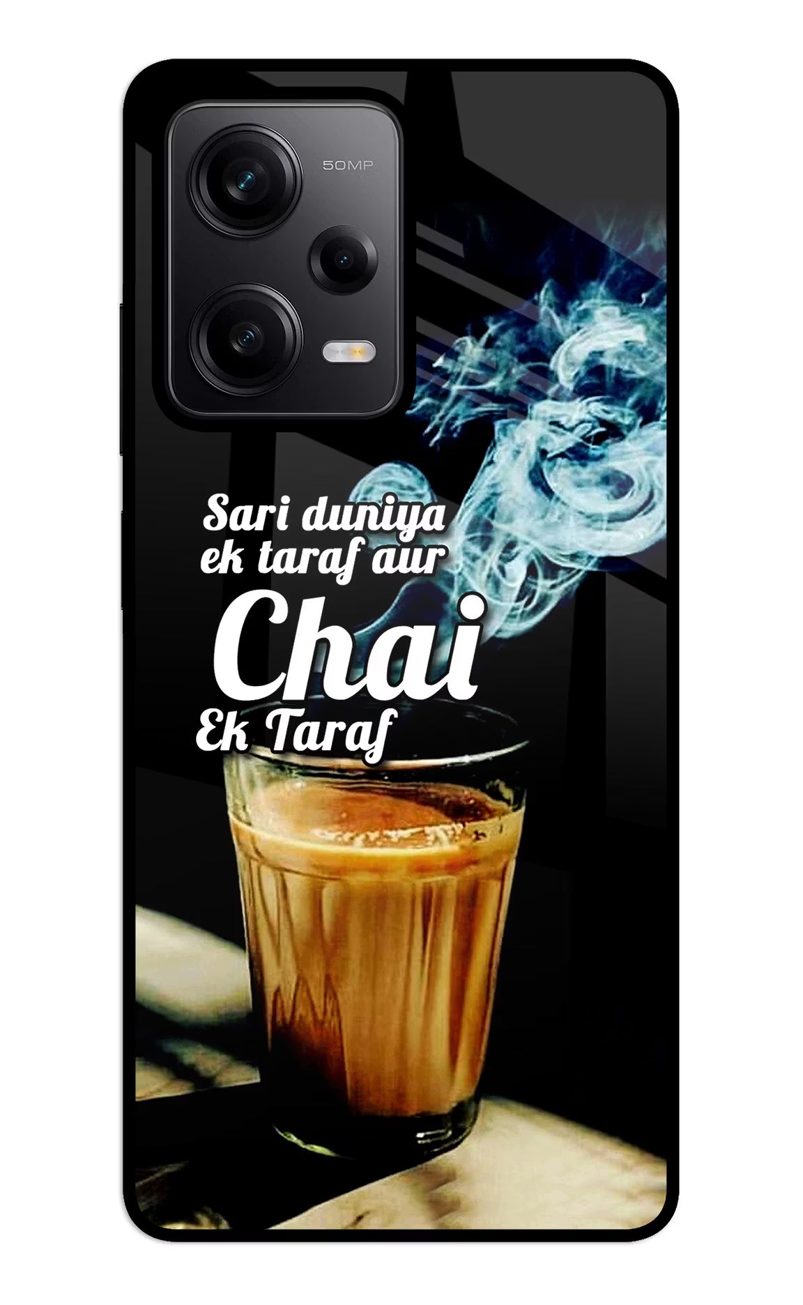 Chai Ek Taraf Quote Redmi Note 12 5G Glass Case - Chai Ek Taraf Quote Redmi Note 12 5G Glass Case Chai Ek Taraf Quote Redmi Note 12 5G Glass Case