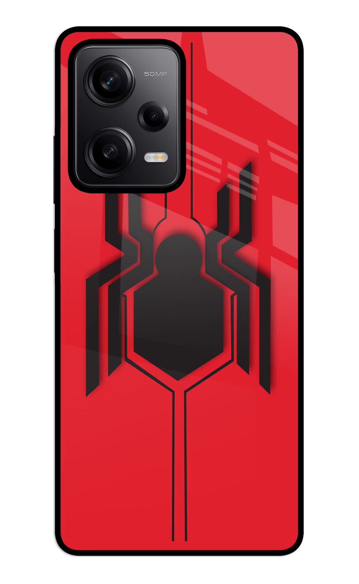 Spider Redmi Note 12 5G Back Cover - Spider Redmi Note 12 5G Glass Case Back Cover by Casekaro Spider Redmi Note 12 5G Glass Case Back Cover by Casekaro