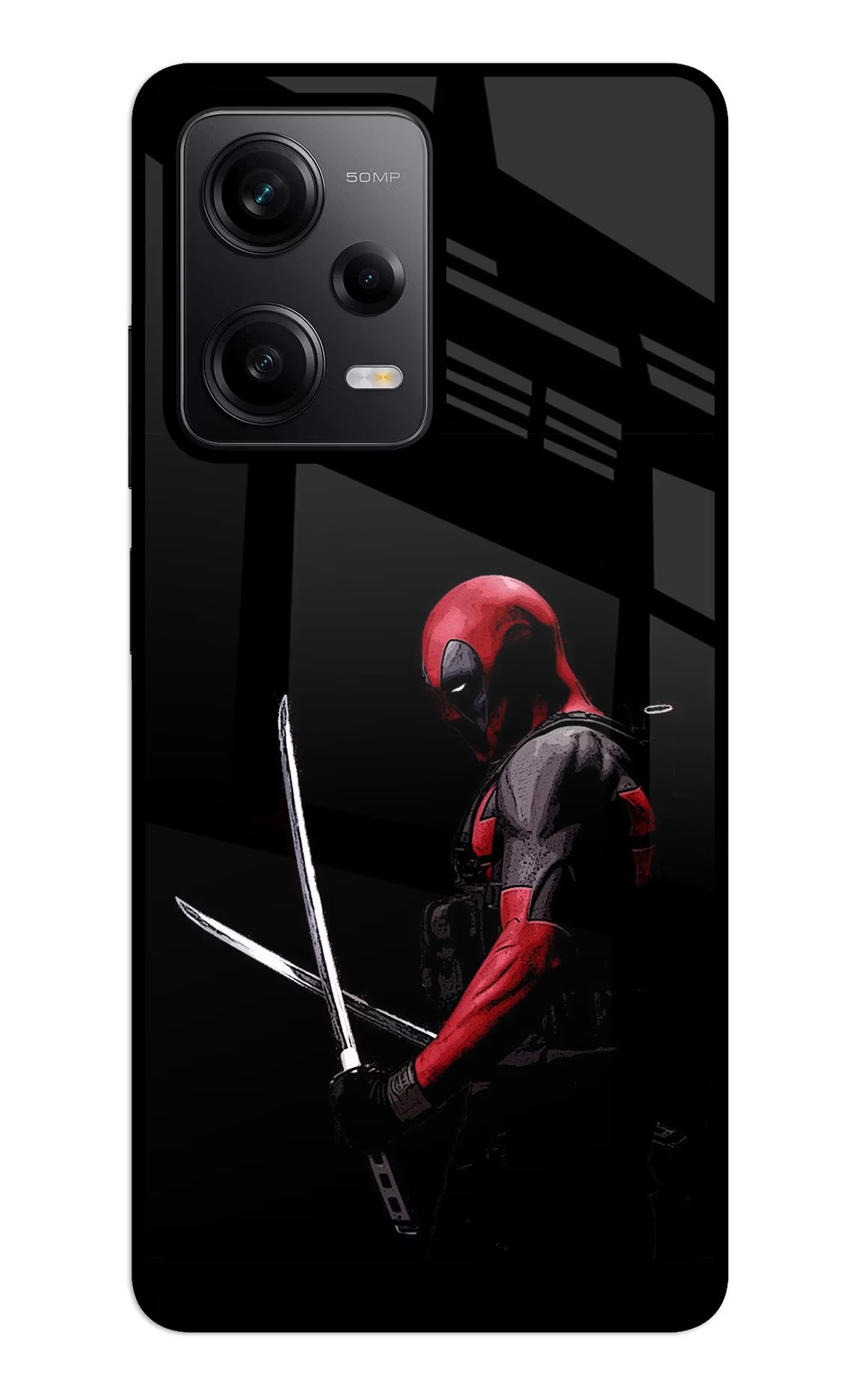 Deadpool Redmi Note 12 5G Glass Case - Deadpool Redmi Note 12 5G Glass Case Deadpool Redmi Note 12 5G Glass Case