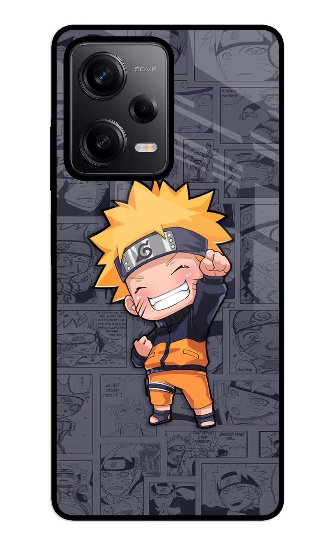 Chota Naruto Redmi Note 12 5G Glass Case - Chota Naruto Redmi Note 12 5G Glass Case Chota Naruto Redmi Note 12 5G Glass Case