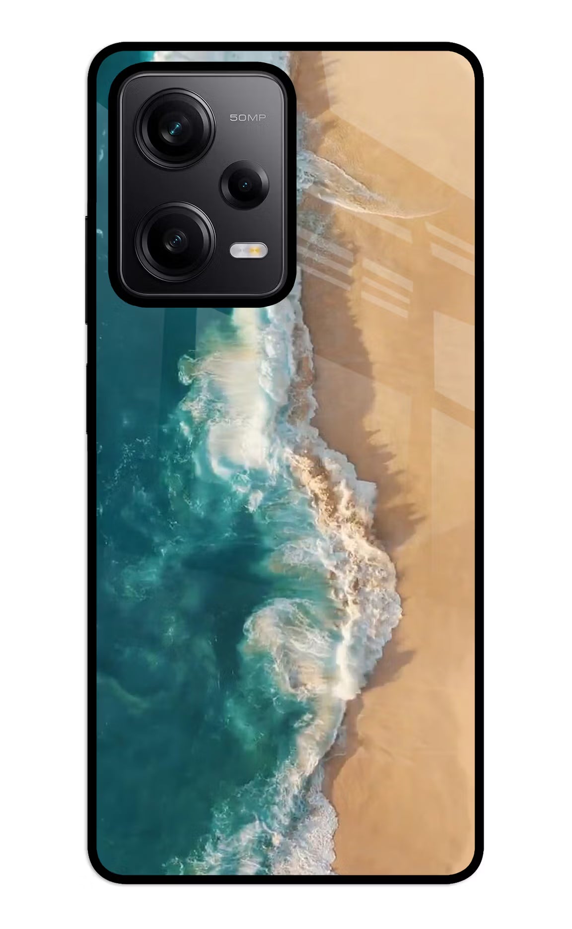 Ocean Beach Redmi Note 12 5G Back Cover - Ocean Beach Redmi Note 12 5G Glass Case Back Cover by Casekaro Ocean Beach Redmi Note 12 5G Glass Case Back Cover by Casekaro