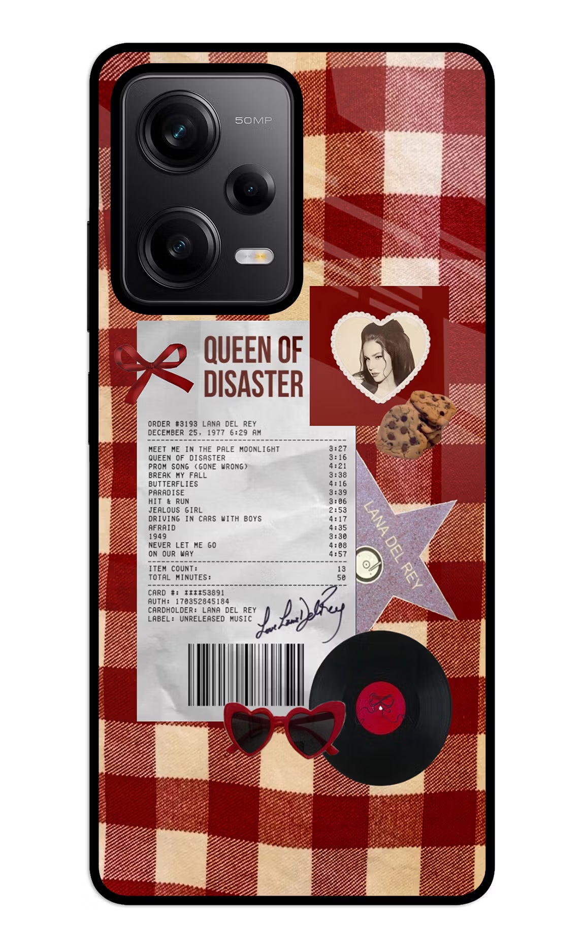 Queen of Disaster Redmi Note 12 5G Glass Case - Queen of Disaster Redmi Note 12 5G Glass Case Queen of Disaster Redmi Note 12 5G Glass Case