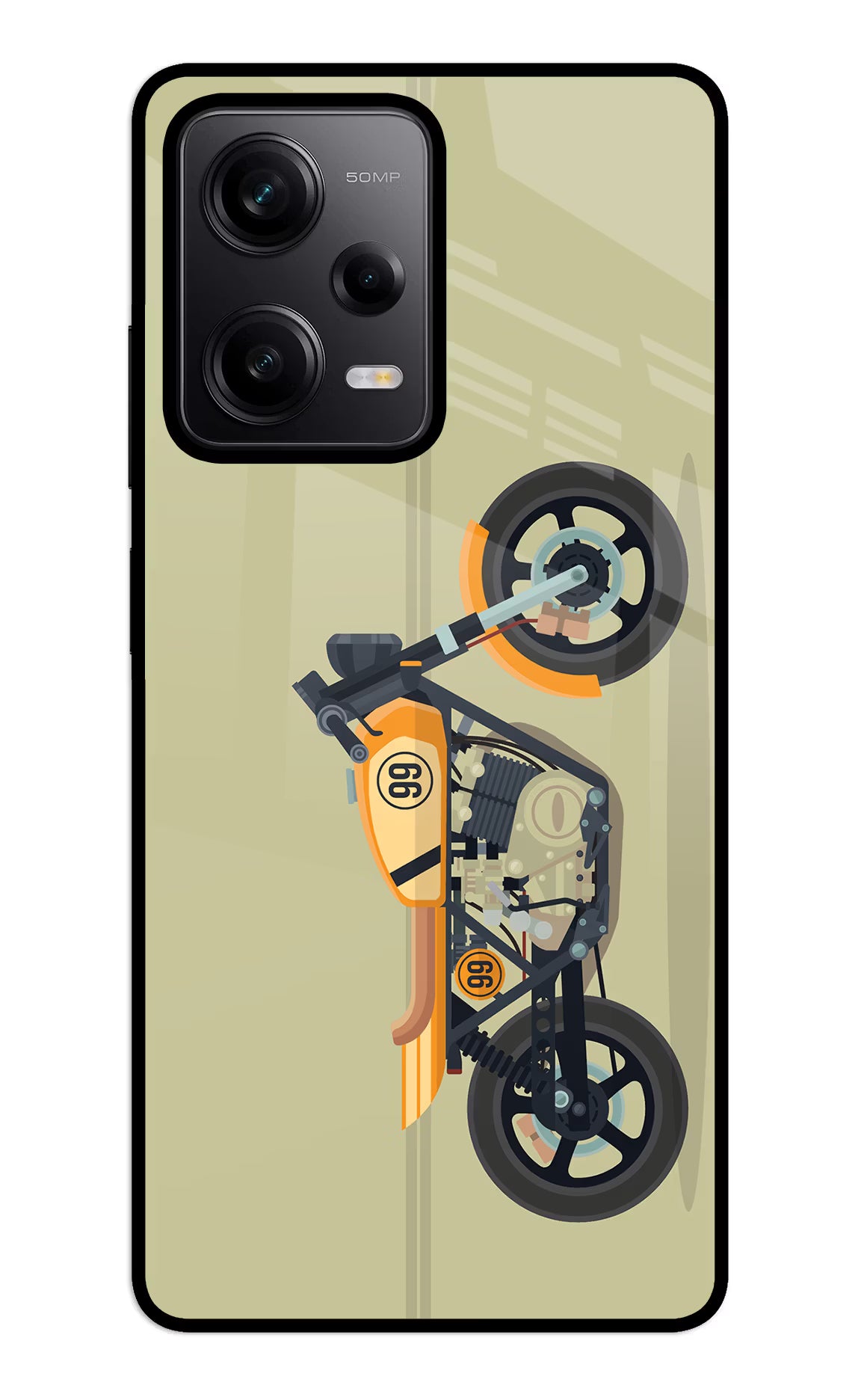 Vertical Speedster Redmi Note 12 5G Glass Case - Vertical Speedster Redmi Note 12 5G Glass Case Vertical Speedster Redmi Note 12 5G Glass Case