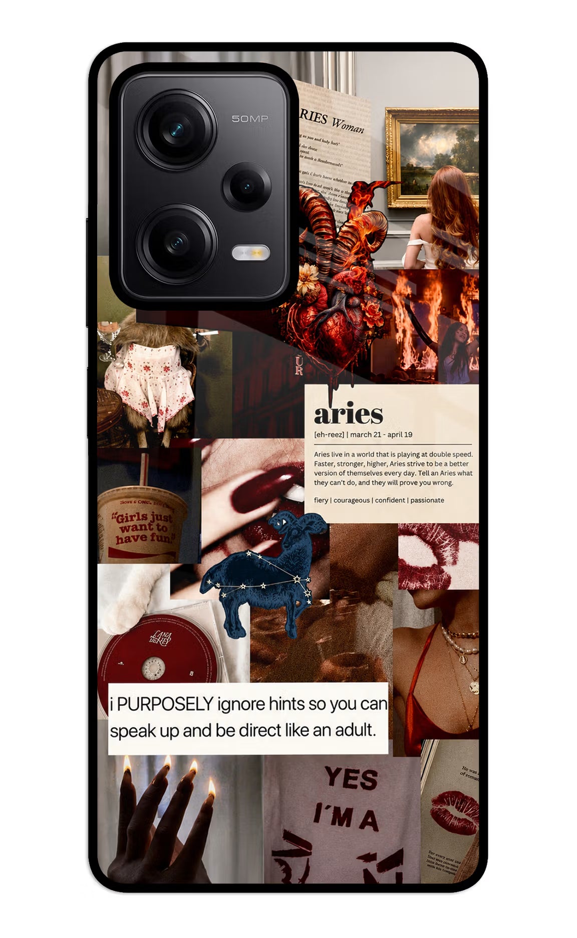 Zodiac Aries Redmi Note 12 5G Glass Case - Zodiac Aries Redmi Note 12 5G Glass Case Zodiac Aries Redmi Note 12 5G Glass Case