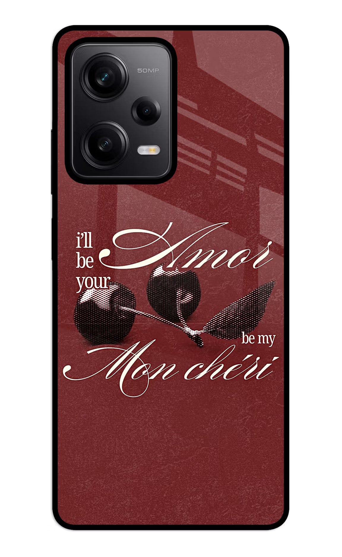 Velvet Cherry Redmi Note 12 5G Glass Case - Velvet Cherry Redmi Note 12 5G Glass Case Velvet Cherry Redmi Note 12 5G Glass Case