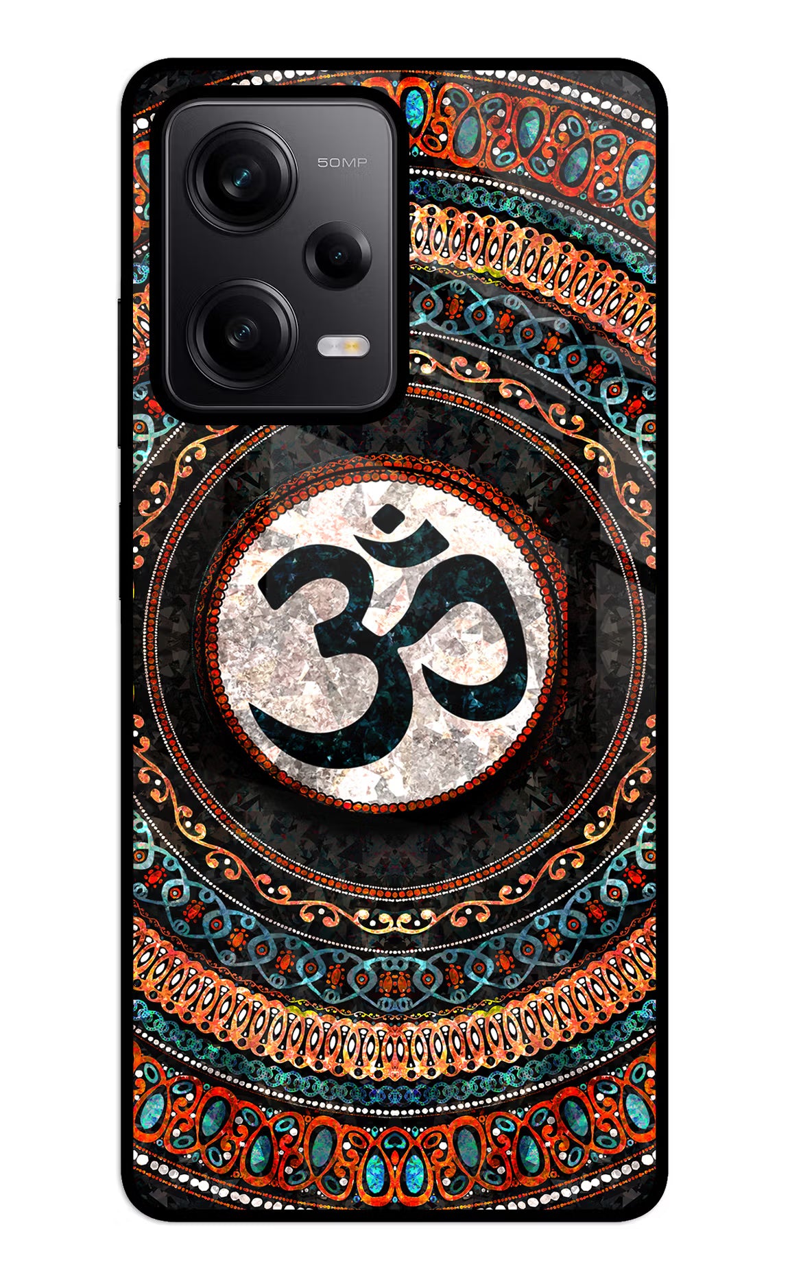 Om Culture Redmi Note 12 5G Glass Case - Om Culture Redmi Note 12 5G Glass Case Om Culture Redmi Note 12 5G Glass Case