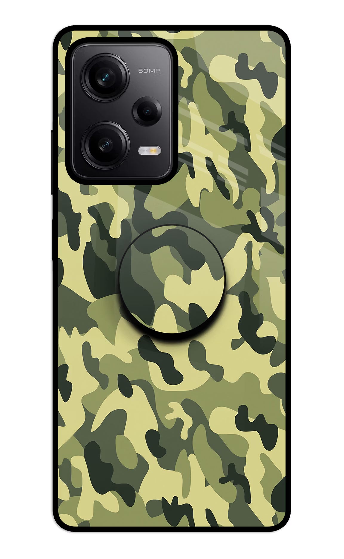 Camouflage Redmi Note 12 5G Glass Case - Camouflage Redmi Note 12 5G Glass Case Camouflage Redmi Note 12 5G Glass Case