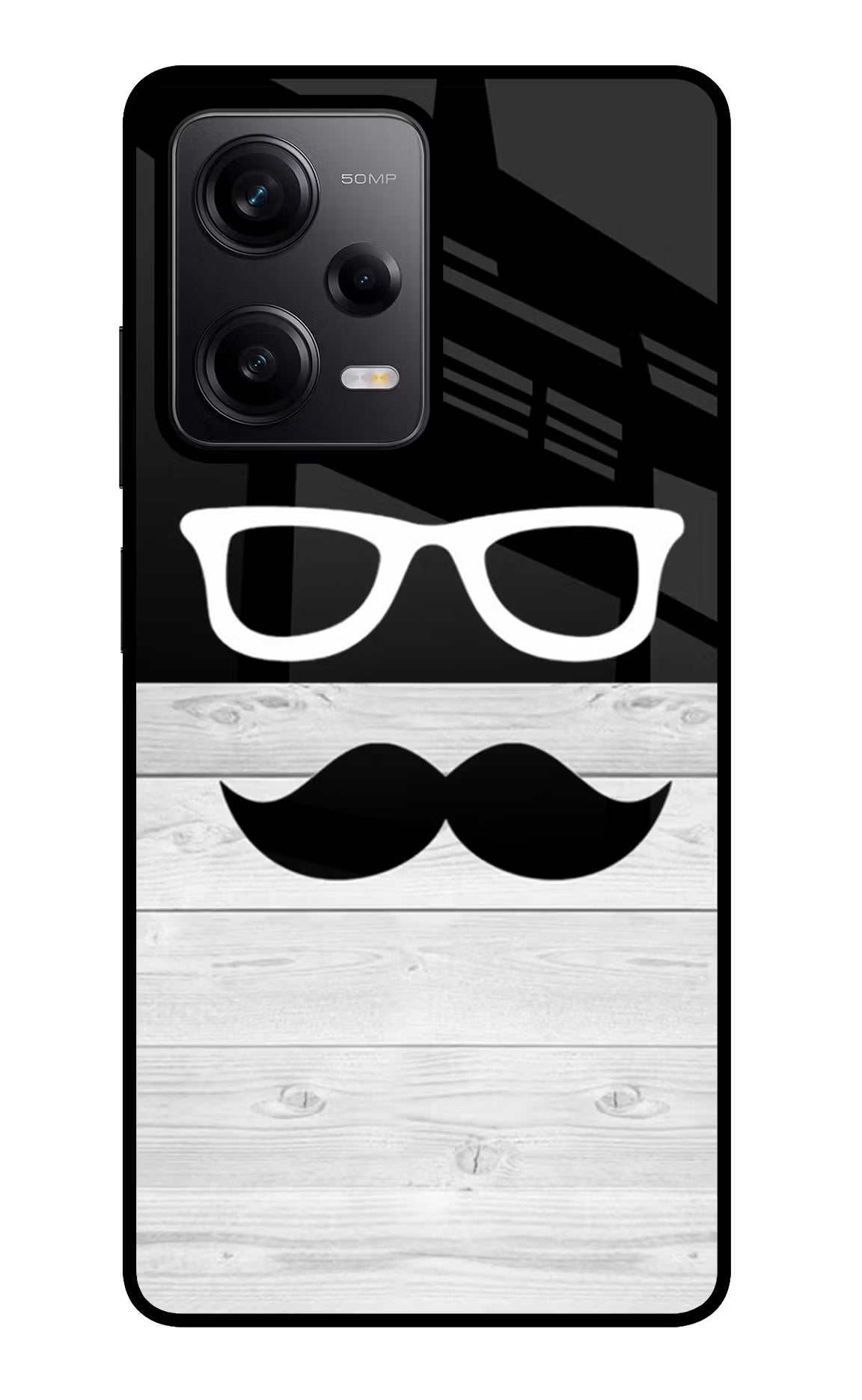Mustache Redmi Note 12 Pro 5G Glass Case - Mustache Redmi Note 12 Pro 5G Glass Case Mustache Redmi Note 12 Pro 5G Glass Case