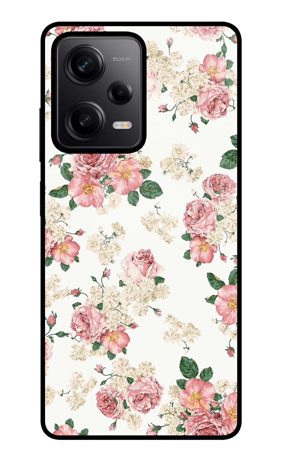 Flowers Redmi Note 12 Pro 5G Glass Case - Flowers Redmi Note 12 Pro 5G Glass Case Flowers Redmi Note 12 Pro 5G Glass Case