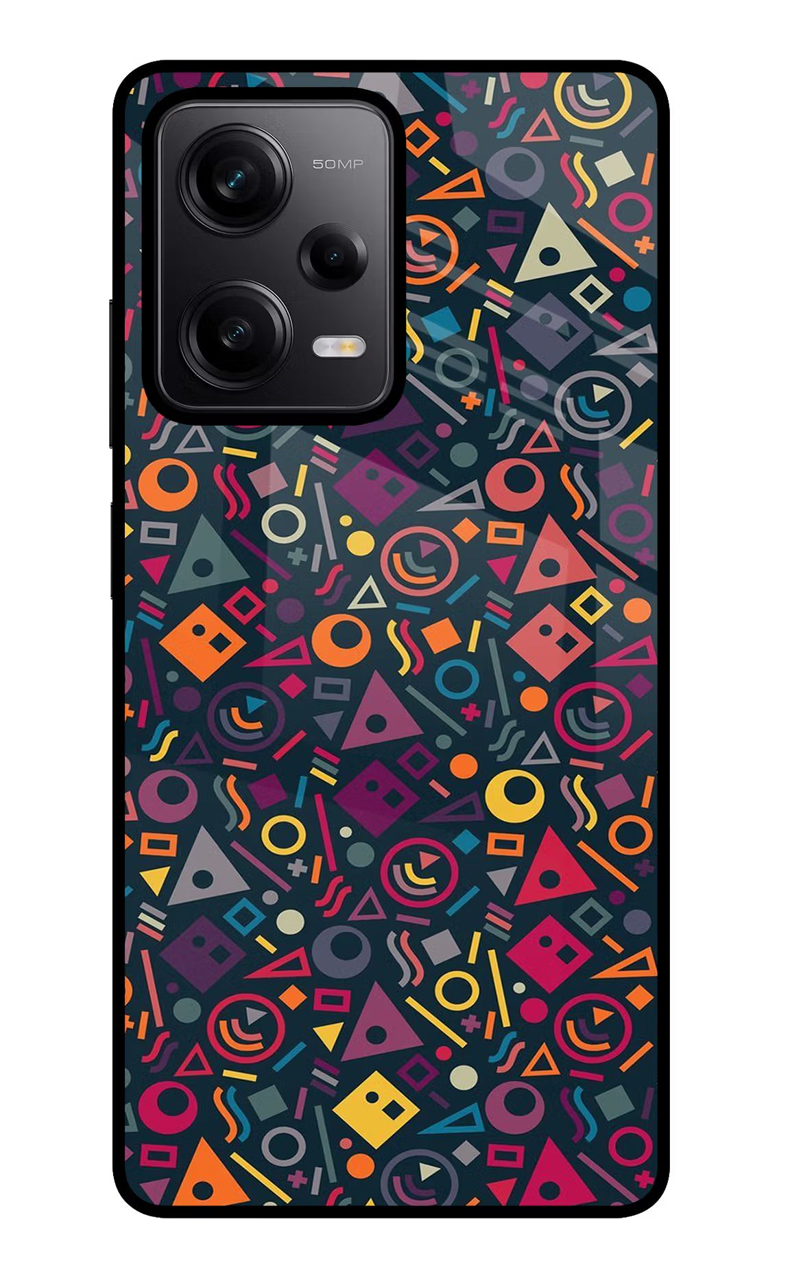 Geometric Abstract Redmi Note 12 Pro 5G Back Cover - Geometric Abstract Redmi Note 12 Pro 5G Glass Case Back Cover by Casekaro Geometric Abstract Redmi Note 12 Pro 5G Glass Case Back Cover by Casekaro
