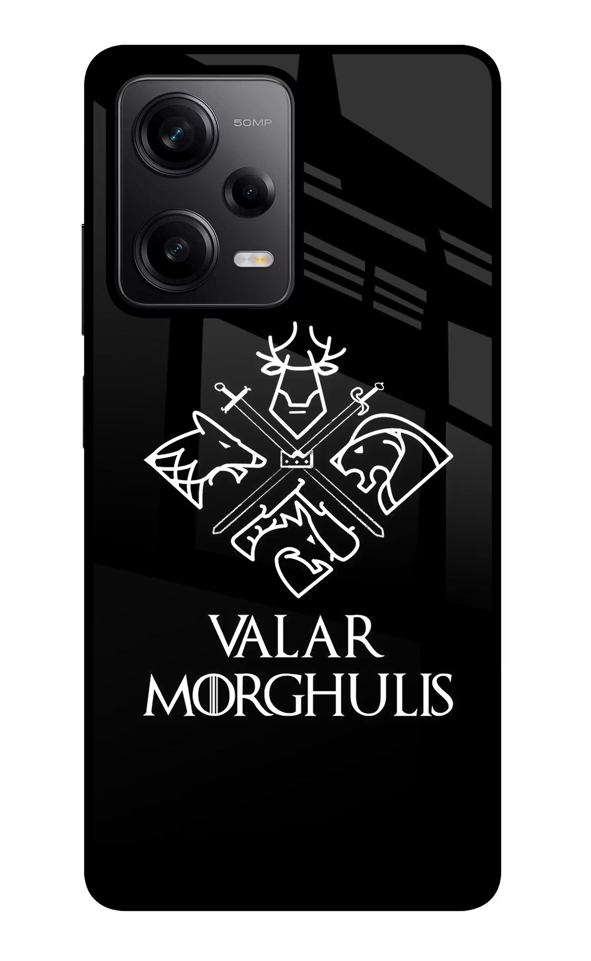 Valar Morghulis | Game Of Thrones Redmi Note 12 Pro 5G Back Cover - Valar Morghulis | Game Of Thrones Redmi Note 12 Pro 5G Glass Case Back Cover by Casekaro Valar Morghulis | Game Of Thrones Redmi Note 12 Pro 5G Glass Case Back Cover by Casekaro