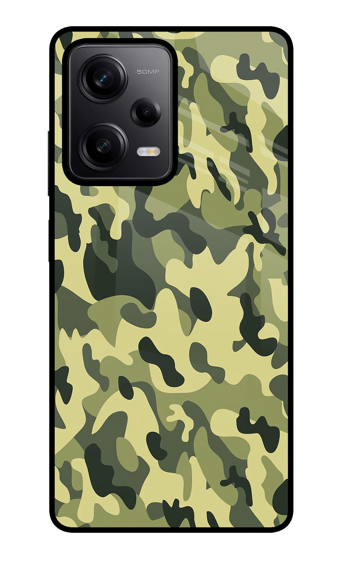 Camouflage Redmi Note 12 Pro 5G Back Cover - Camouflage Redmi Note 12 Pro 5G Glass Case Back Cover by Casekaro Camouflage Redmi Note 12 Pro 5G Glass Case Back Cover by Casekaro