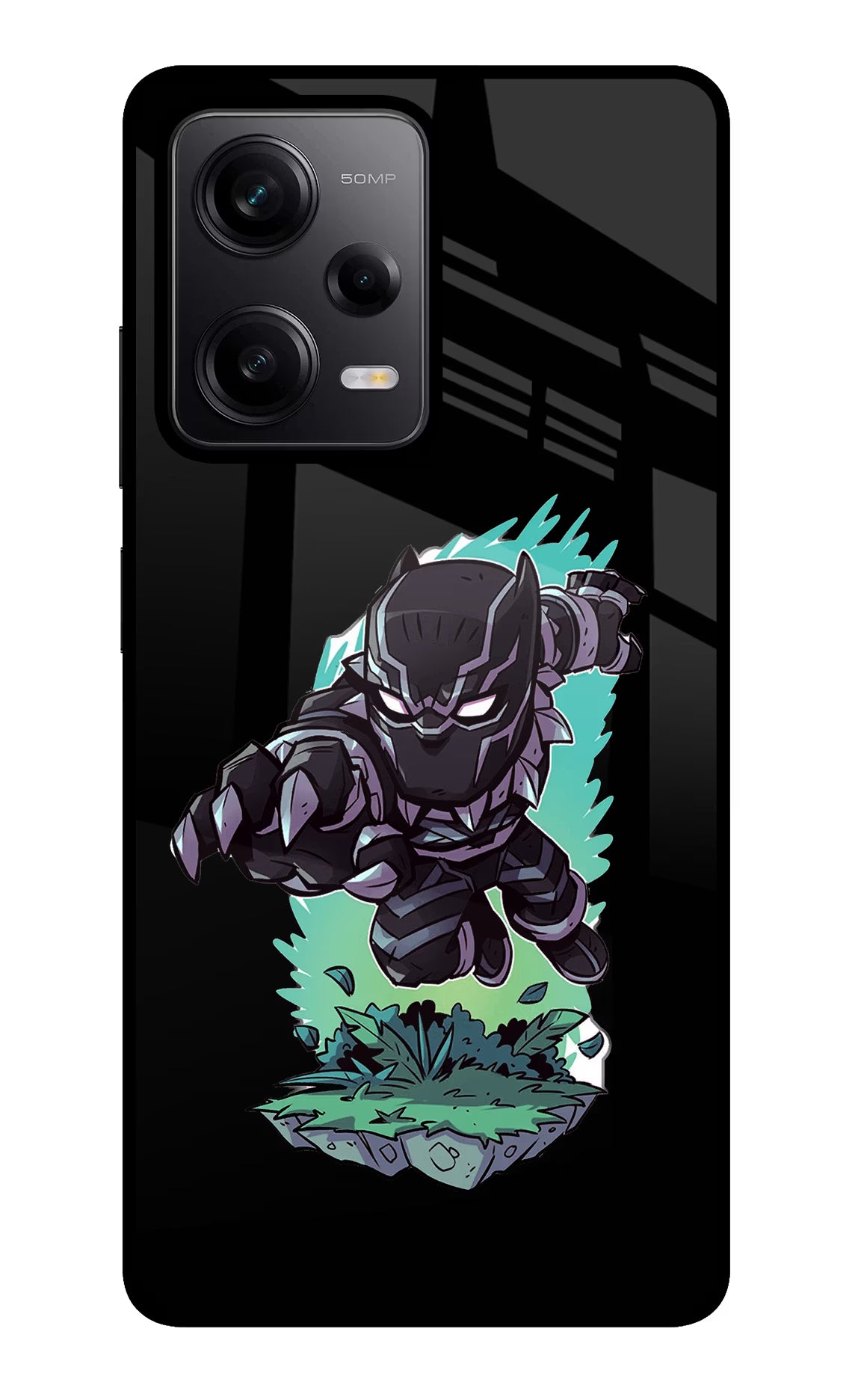 Black Panther Redmi Note 12 Pro 5G Back Cover - Black Panther Redmi Note 12 Pro 5G Glass Case Back Cover by Casekaro Black Panther Redmi Note 12 Pro 5G Glass Case Back Cover by Casekaro