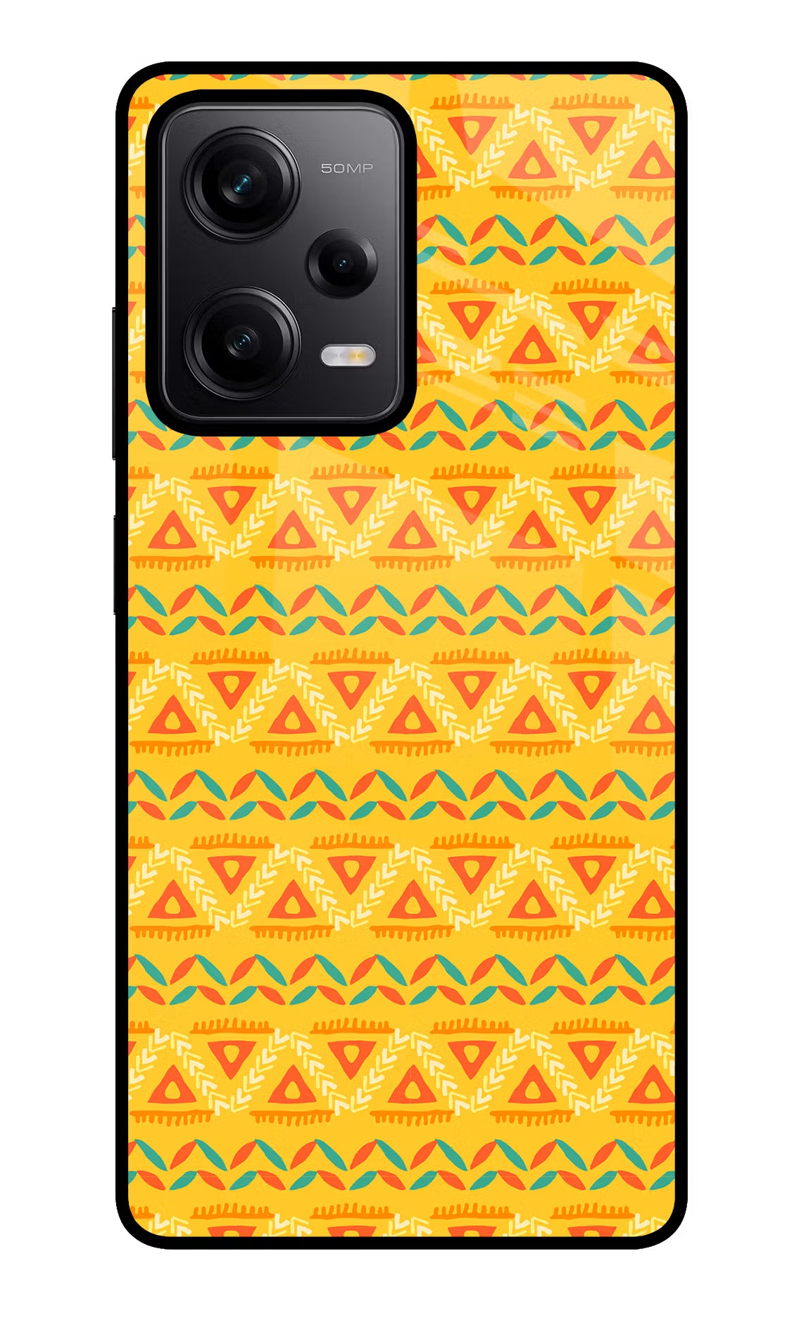 Tribal Pattern Redmi Note 12 Pro 5G Back Cover - Tribal Pattern Redmi Note 12 Pro 5G Glass Case Back Cover by Casekaro Tribal Pattern Redmi Note 12 Pro 5G Glass Case Back Cover by Casekaro