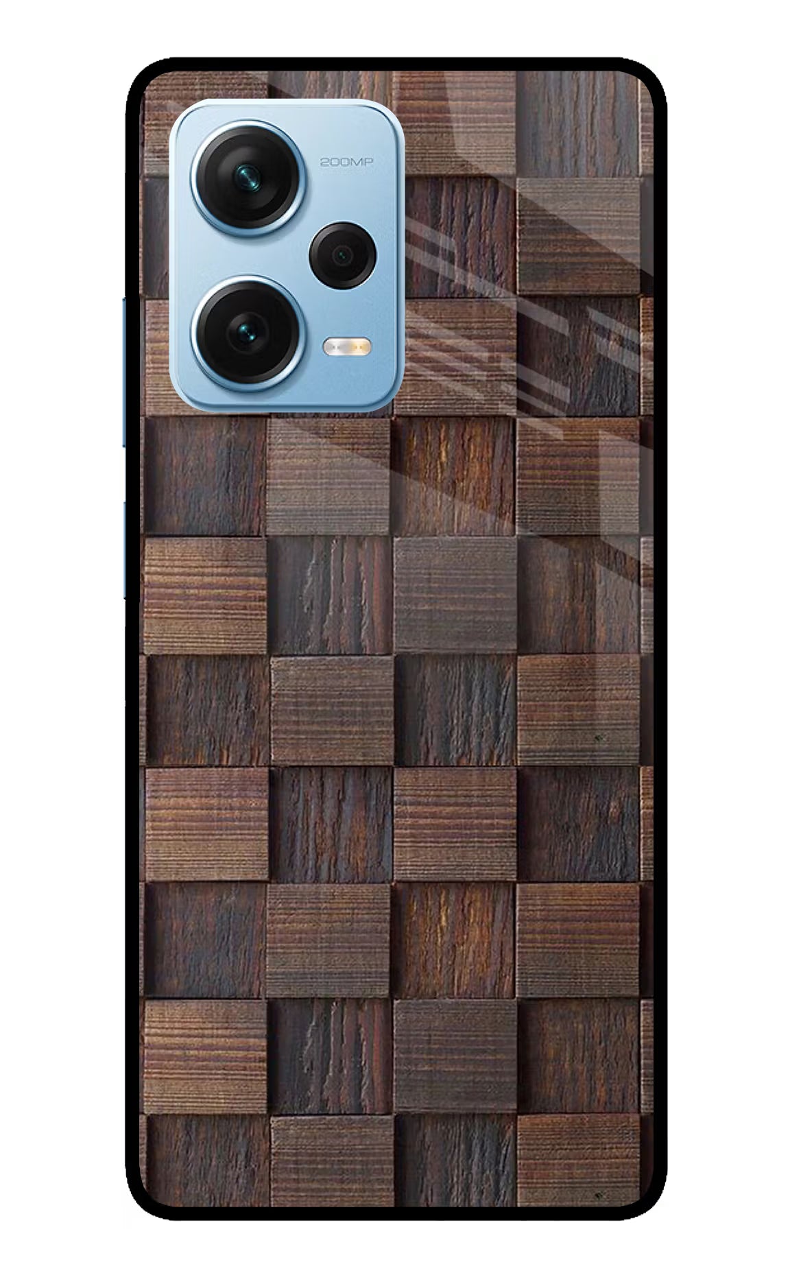 Wooden Cube Design Redmi Note 12 Pro+ 5G Glass Case - Wooden Cube Design Redmi Note 12 Pro+ 5G Glass Case Wooden Cube Design Redmi Note 12 Pro+ 5G Glass Case