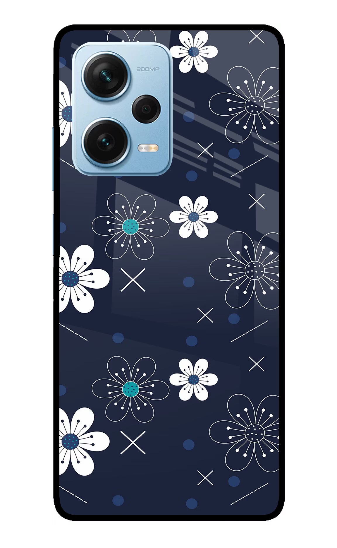 Flowers Redmi Note 12 Pro+ 5G Glass Case - Flowers Redmi Note 12 Pro+ 5G Glass Case Flowers Redmi Note 12 Pro+ 5G Glass Case