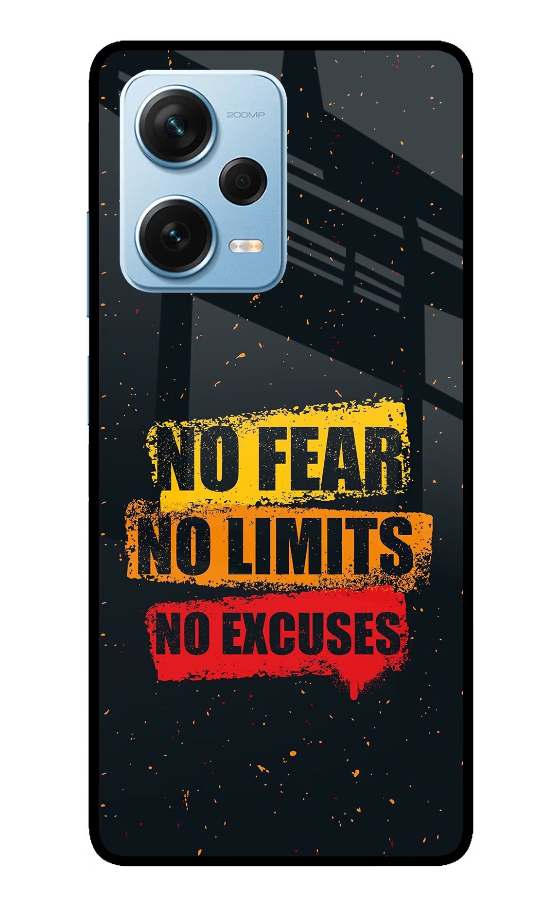 No Fear No Limits No Excuse Redmi Note 12 Pro+ 5G Glass Case - No Fear No Limits No Excuse Redmi Note 12 Pro+ 5G Glass Case No Fear No Limits No Excuse Redmi Note 12 Pro+ 5G Glass Case