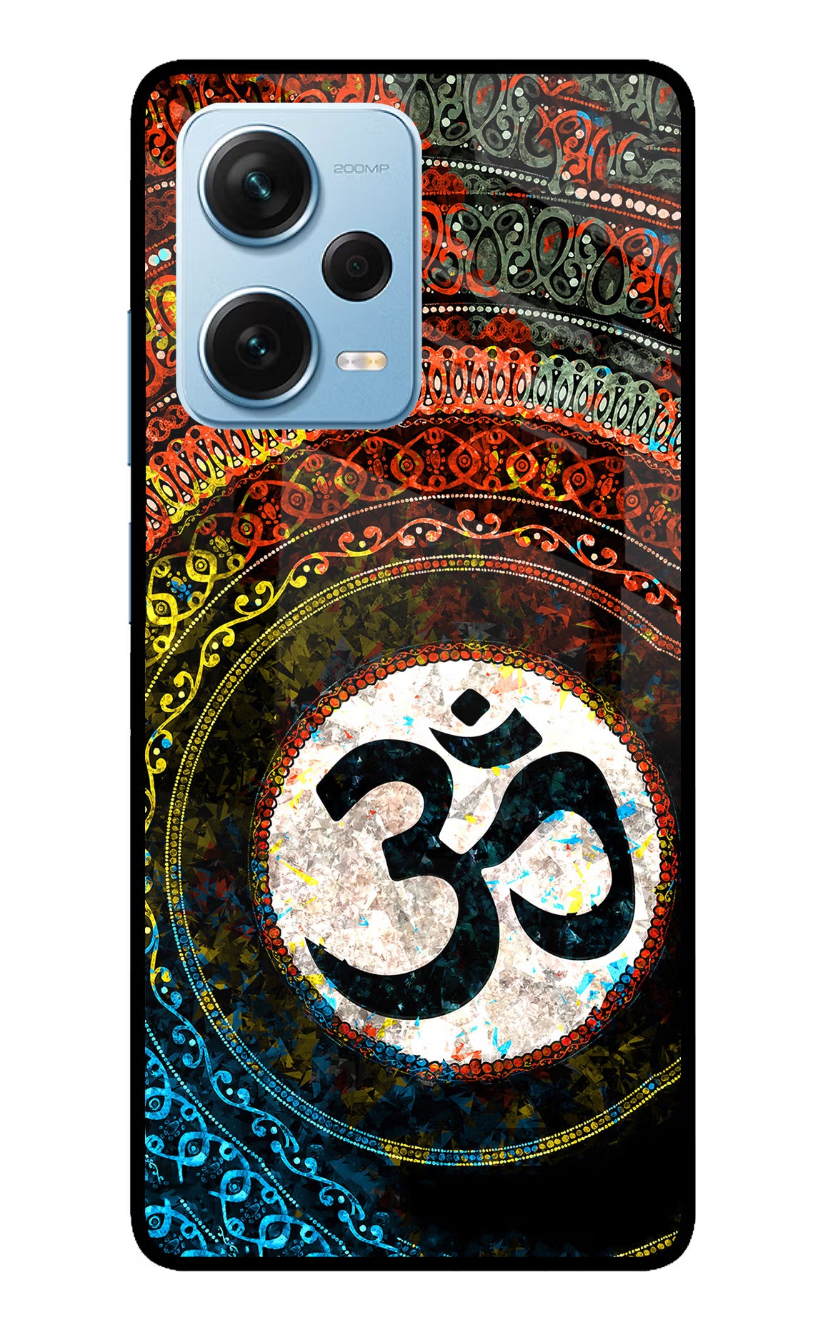 Om Cultural Redmi Note 12 Pro+ 5G Glass Case - Om Cultural Redmi Note 12 Pro+ 5G Glass Case Om Cultural Redmi Note 12 Pro+ 5G Glass Case
