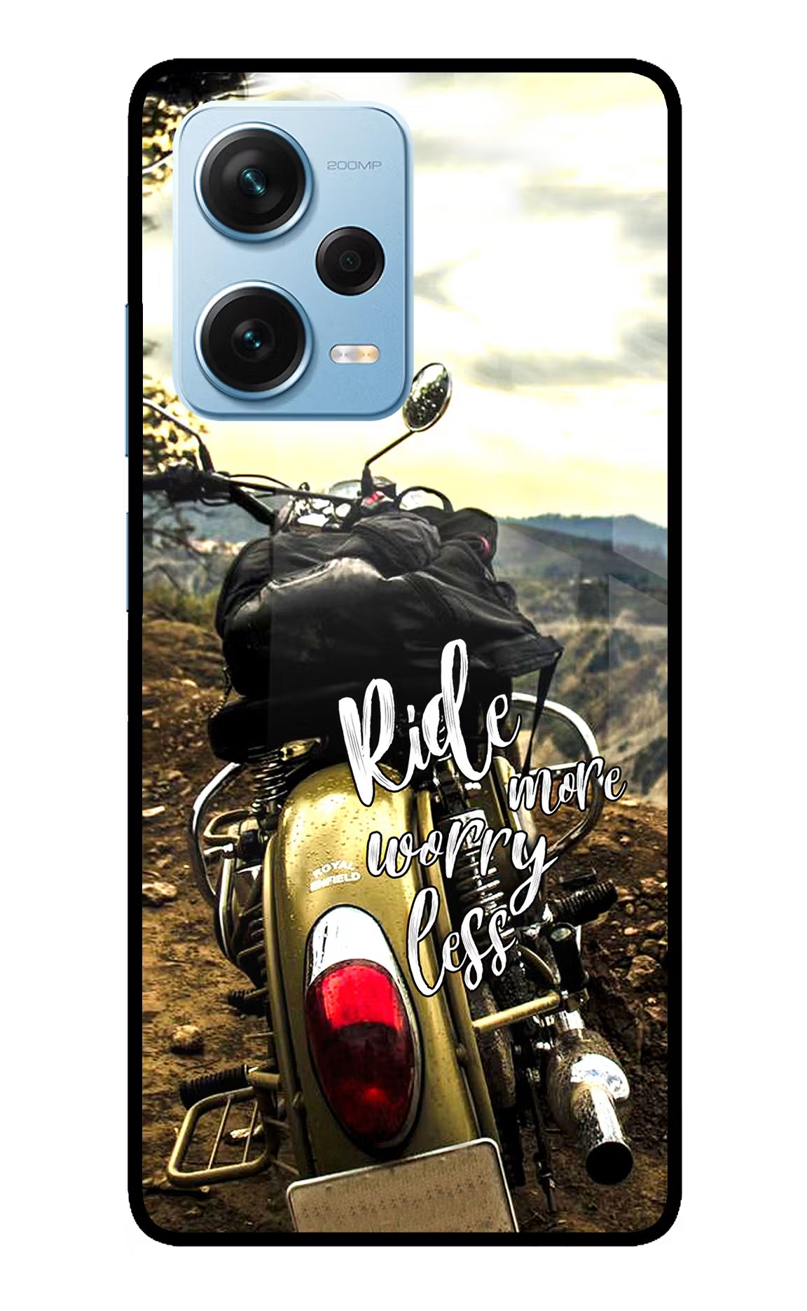 Ride More Worry Less Redmi Note 12 Pro+ 5G Glass Case - Ride More Worry Less Redmi Note 12 Pro+ 5G Glass Case Ride More Worry Less Redmi Note 12 Pro+ 5G Glass Case