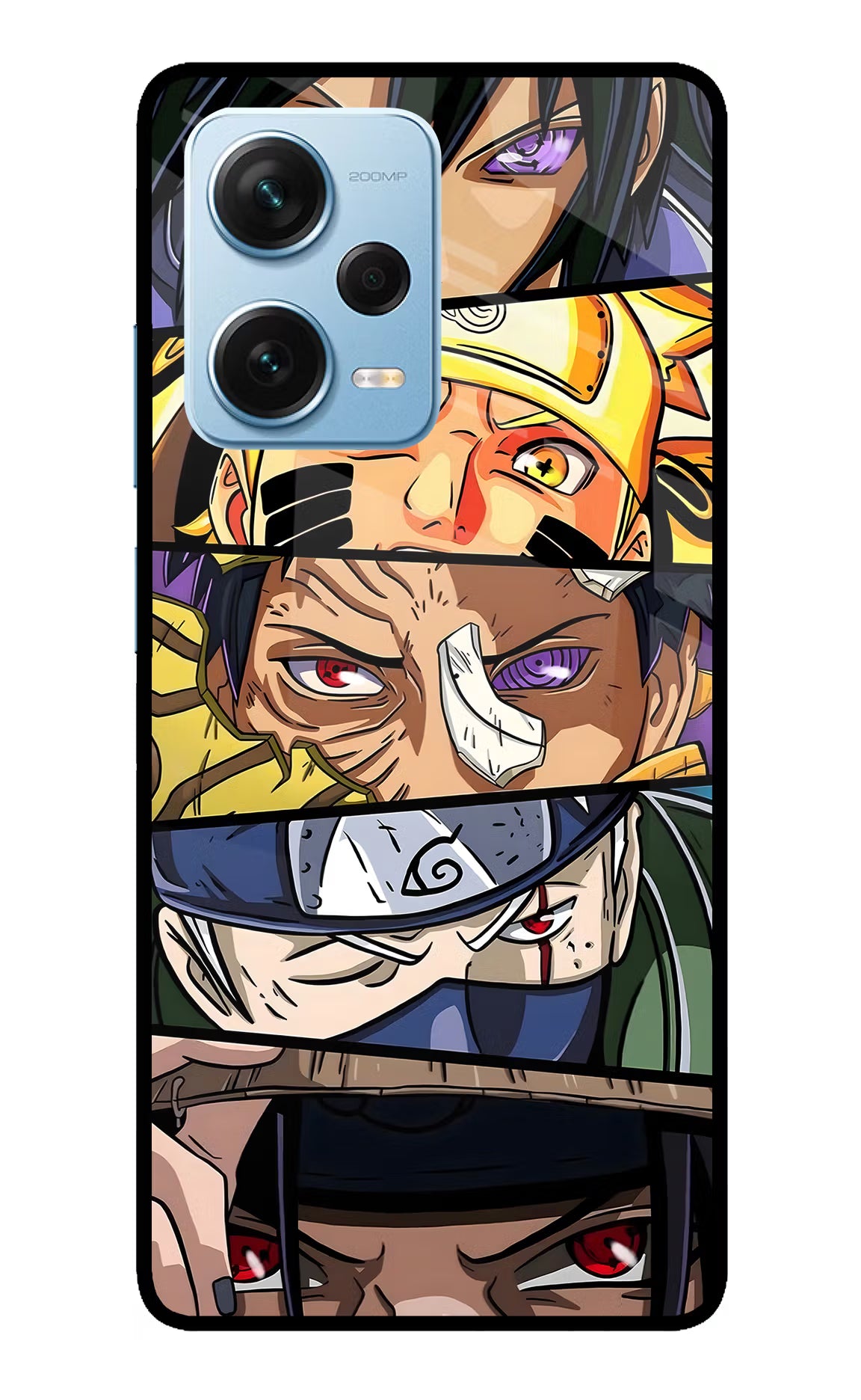 Naruto Character Redmi Note 12 Pro+ 5G Glass Case - Naruto Character Redmi Note 12 Pro+ 5G Glass Case Naruto Character Redmi Note 12 Pro+ 5G Glass Case