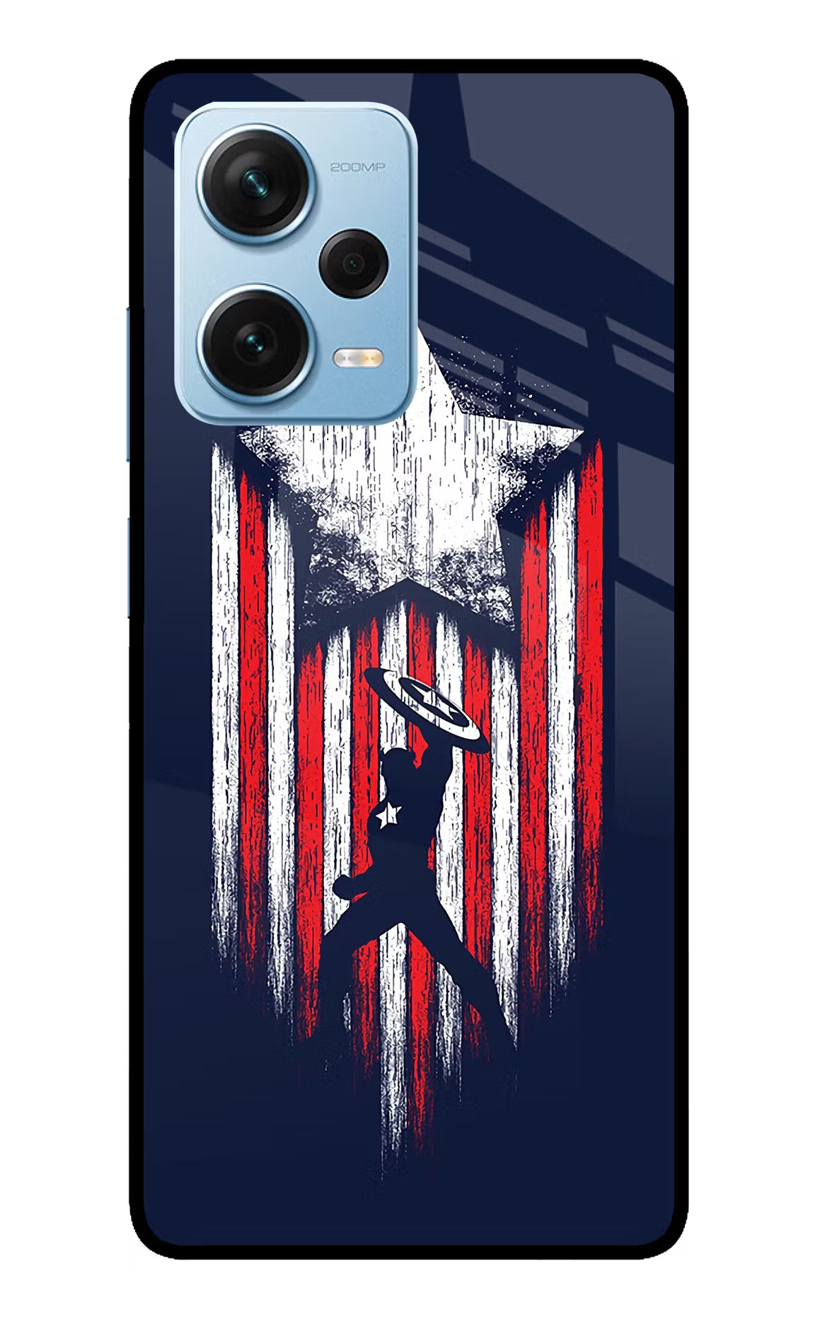 Captain America Marvel Art Redmi Note 12 Pro+ 5G Glass Case - Captain America Marvel Art Redmi Note 12 Pro+ 5G Glass Case Captain America Marvel Art Redmi Note 12 Pro+ 5G Glass Case