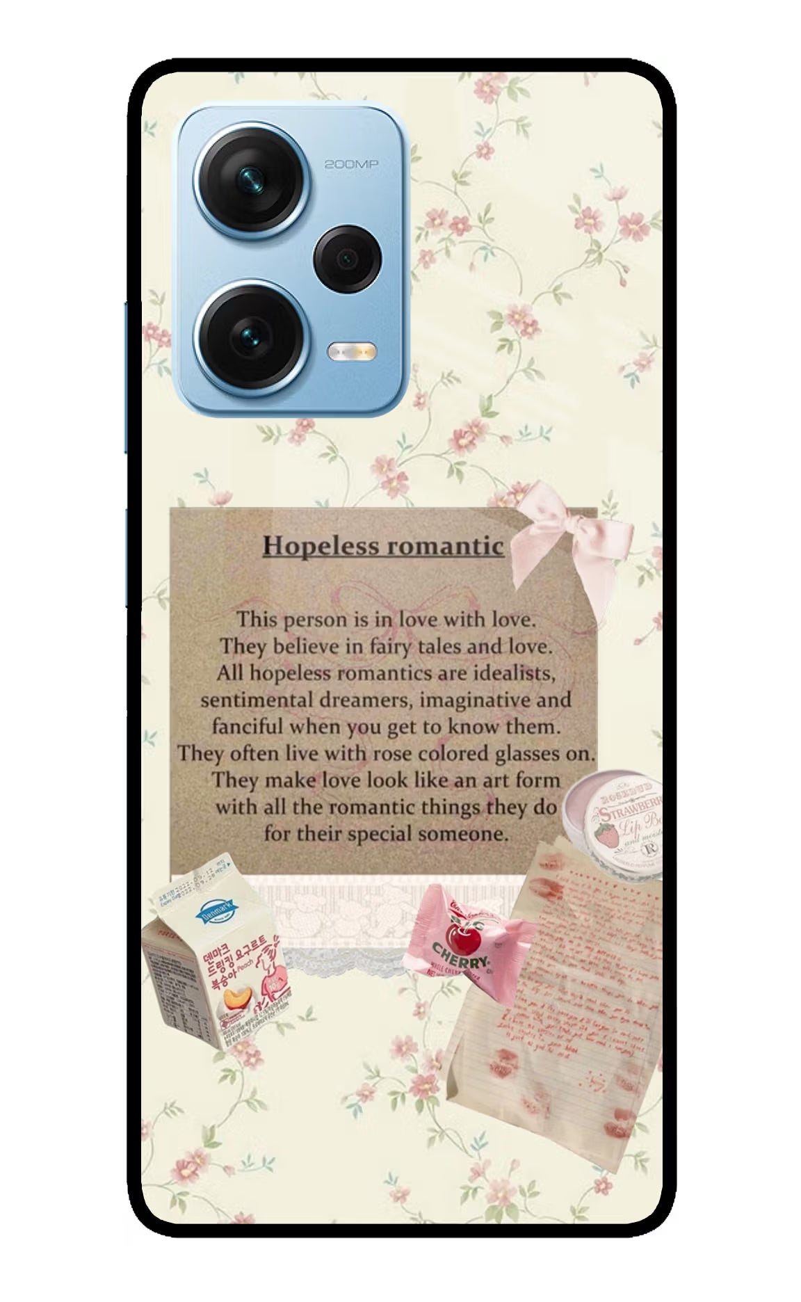 Hopeless Romantic Redmi Note 12 Pro+ 5G Glass Case - Hopeless Romantic Redmi Note 12 Pro+ 5G Glass Case Hopeless Romantic Redmi Note 12 Pro+ 5G Glass Case