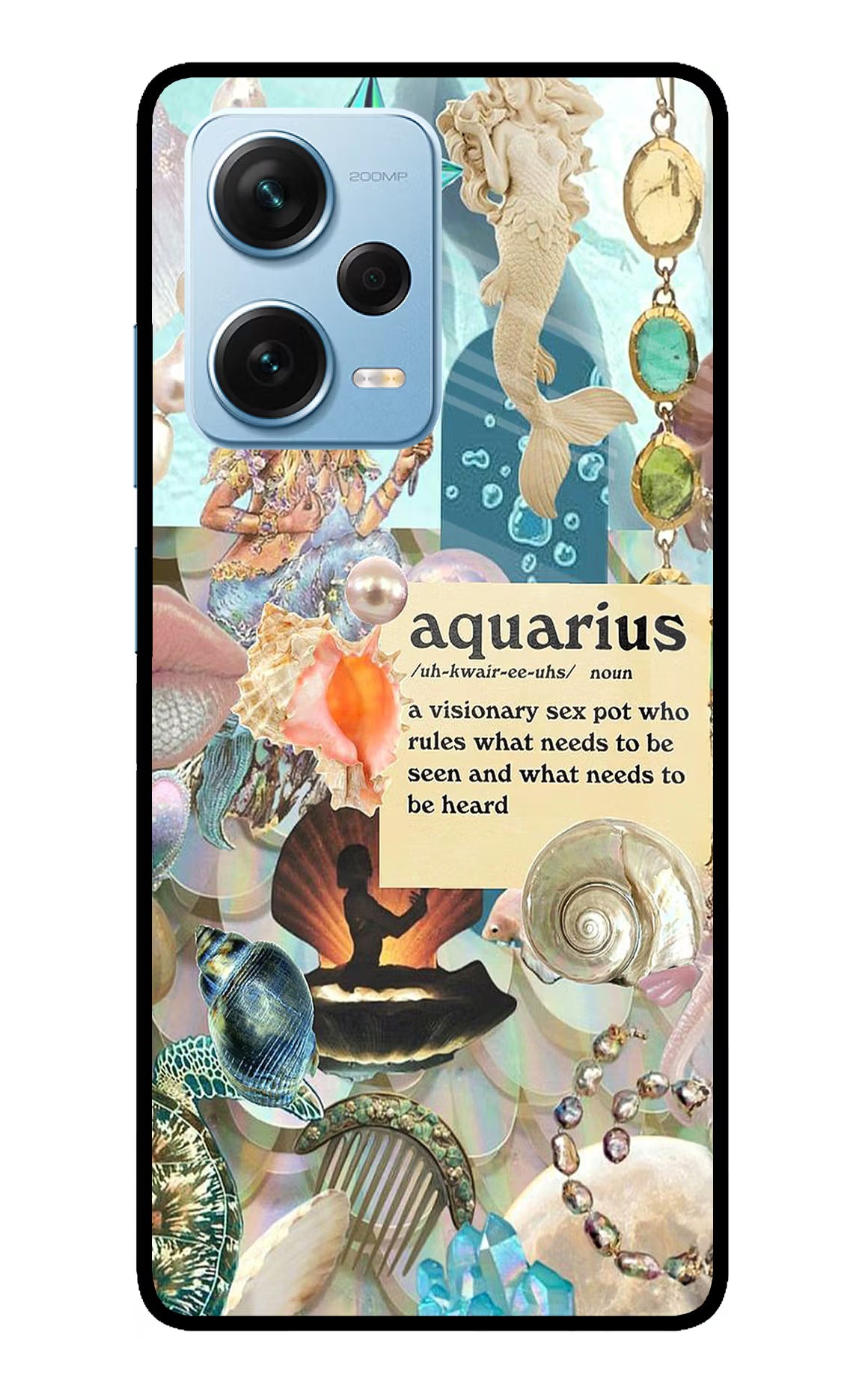 Aquarius Zodiac Redmi Note 12 Pro+ 5G Glass Case - Aquarius Zodiac Redmi Note 12 Pro+ 5G Glass Case Aquarius Zodiac Redmi Note 12 Pro+ 5G Glass Case