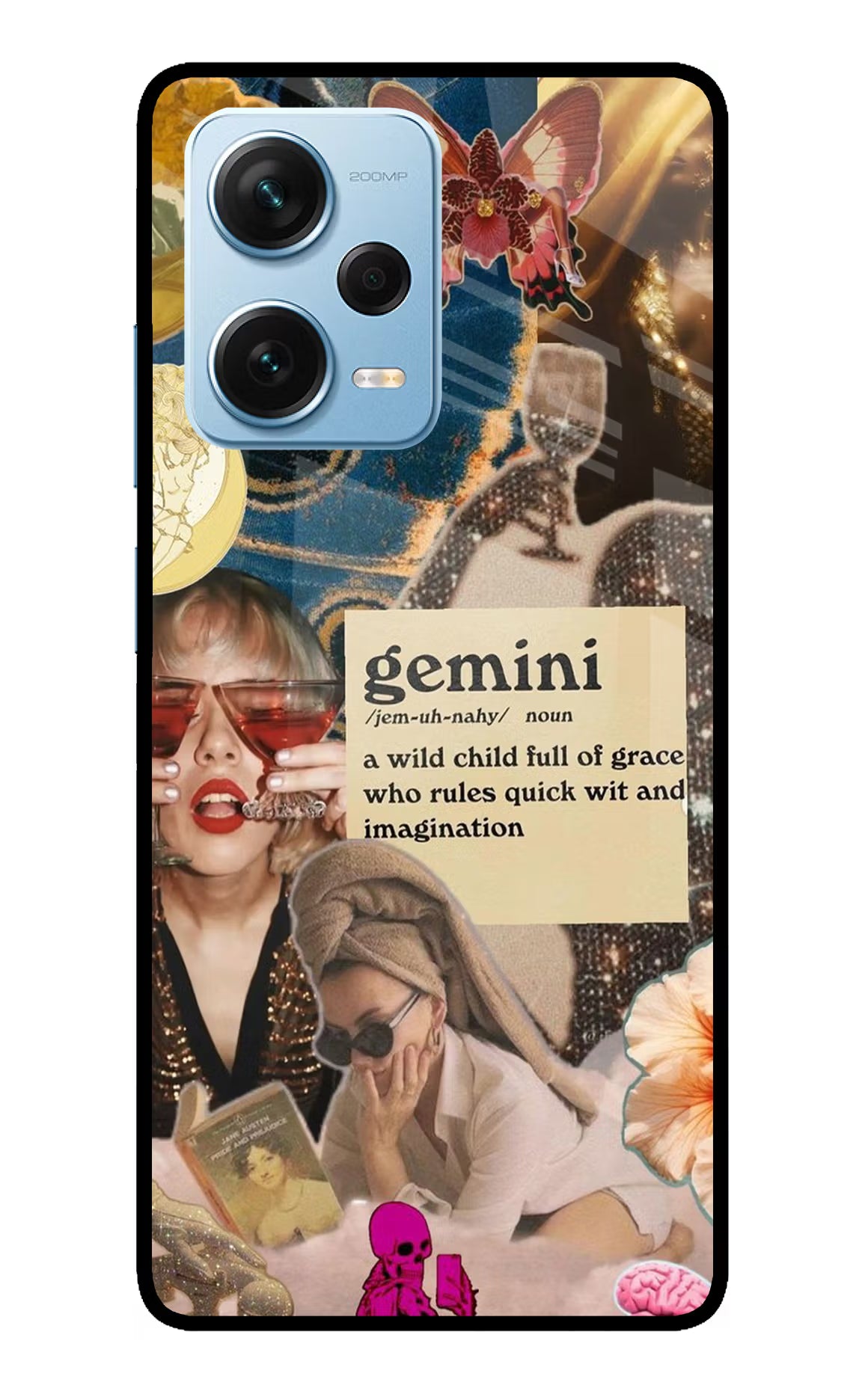 Gemini Zodiac Redmi Note 12 Pro+ 5G Glass Case - Gemini Zodiac Redmi Note 12 Pro+ 5G Glass Case Gemini Zodiac Redmi Note 12 Pro+ 5G Glass Case