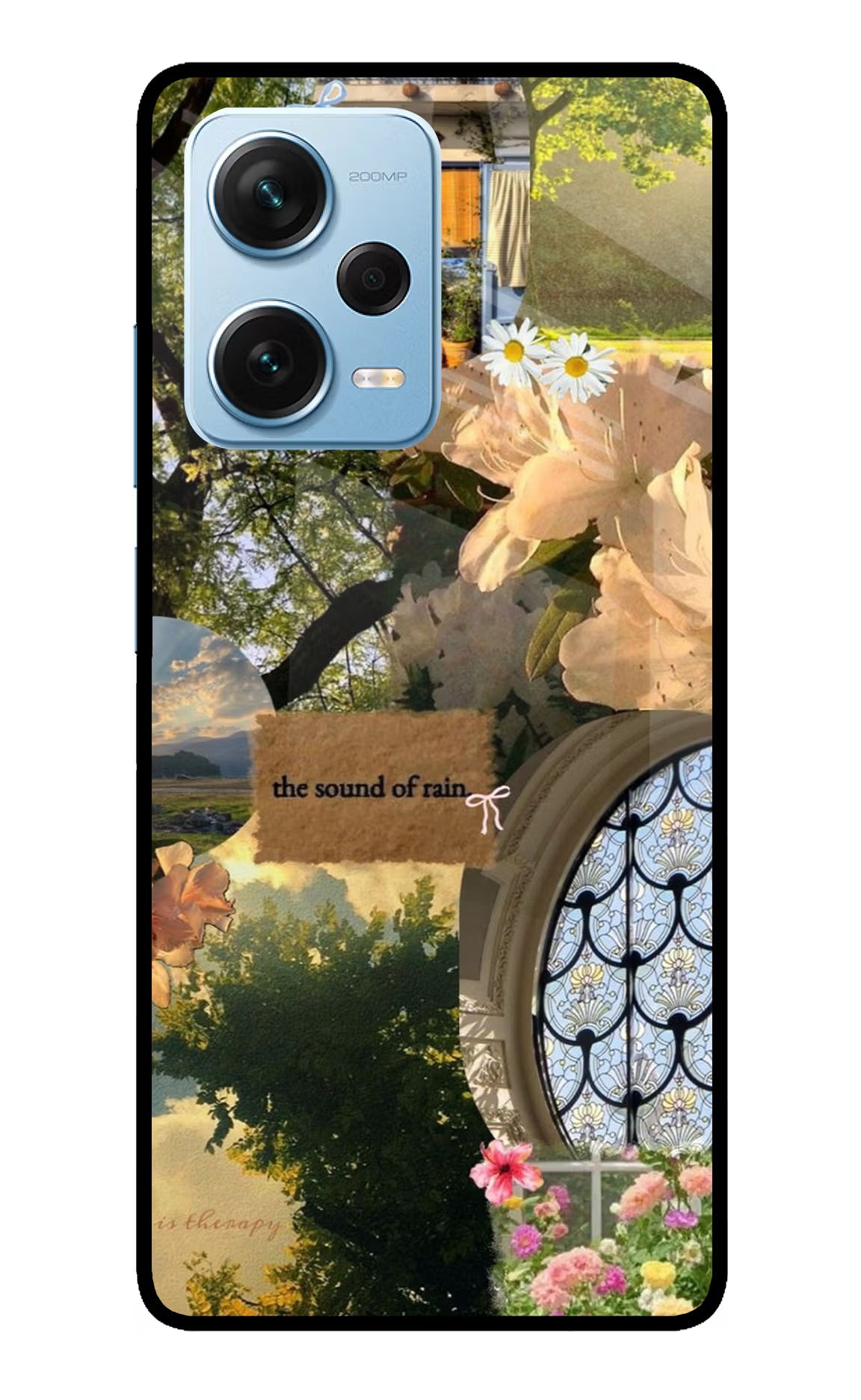 Rain Redmi Note 12 Pro+ 5G Glass Case - Rain Redmi Note 12 Pro+ 5G Glass Case Rain Redmi Note 12 Pro+ 5G Glass Case