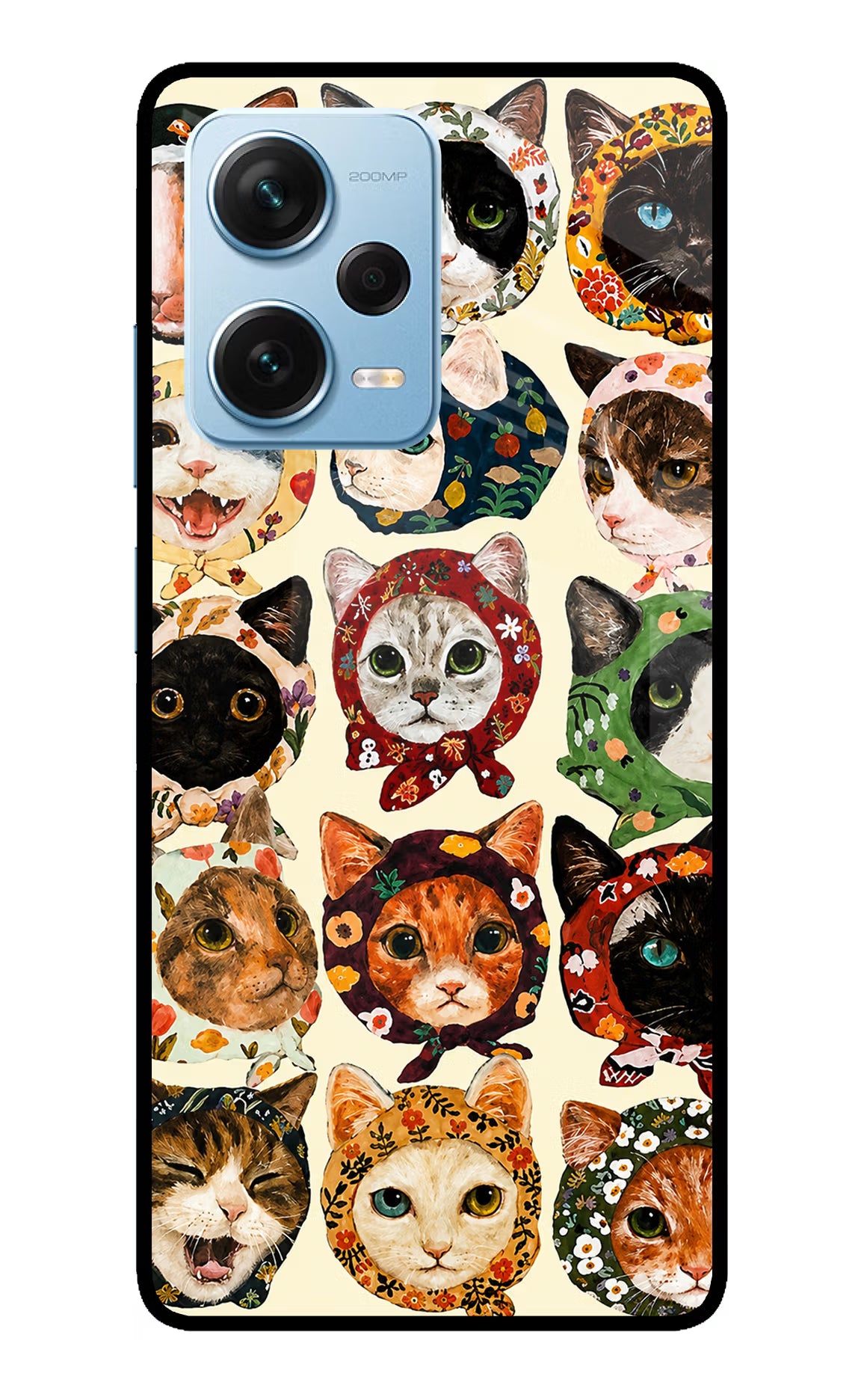 Cool Cat Redmi Note 12 Pro+ 5G Glass Case - Cool Cat Redmi Note 12 Pro+ 5G Glass Case Cool Cat Redmi Note 12 Pro+ 5G Glass Case