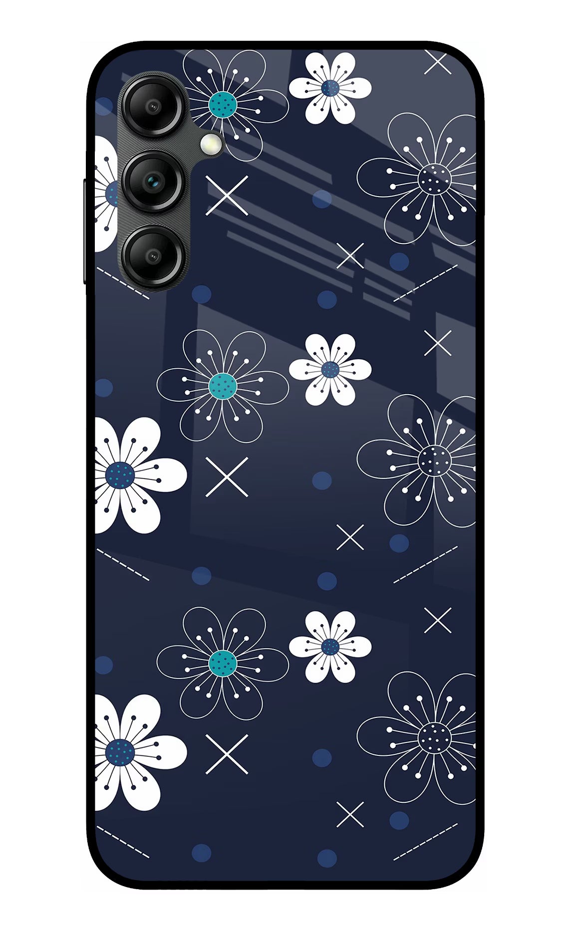 Flowers Samsung A14 5G Glass Case - Flowers Samsung A14 5G Glass Case Flowers Samsung A14 5G Glass Case