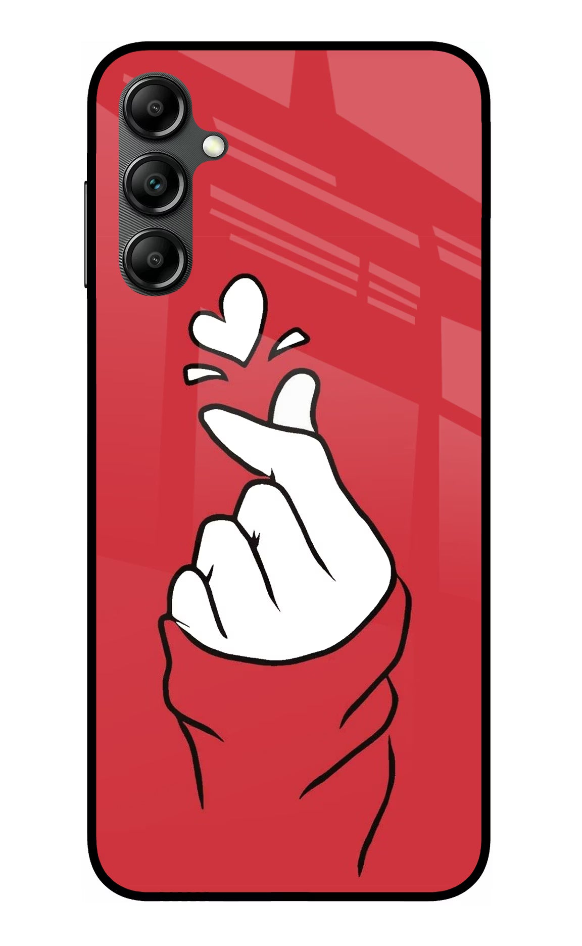 Korean Love Sign Samsung A14 5G Glass Case - Korean Love Sign Samsung A14 5G Glass Case Korean Love Sign Samsung A14 5G Glass Case